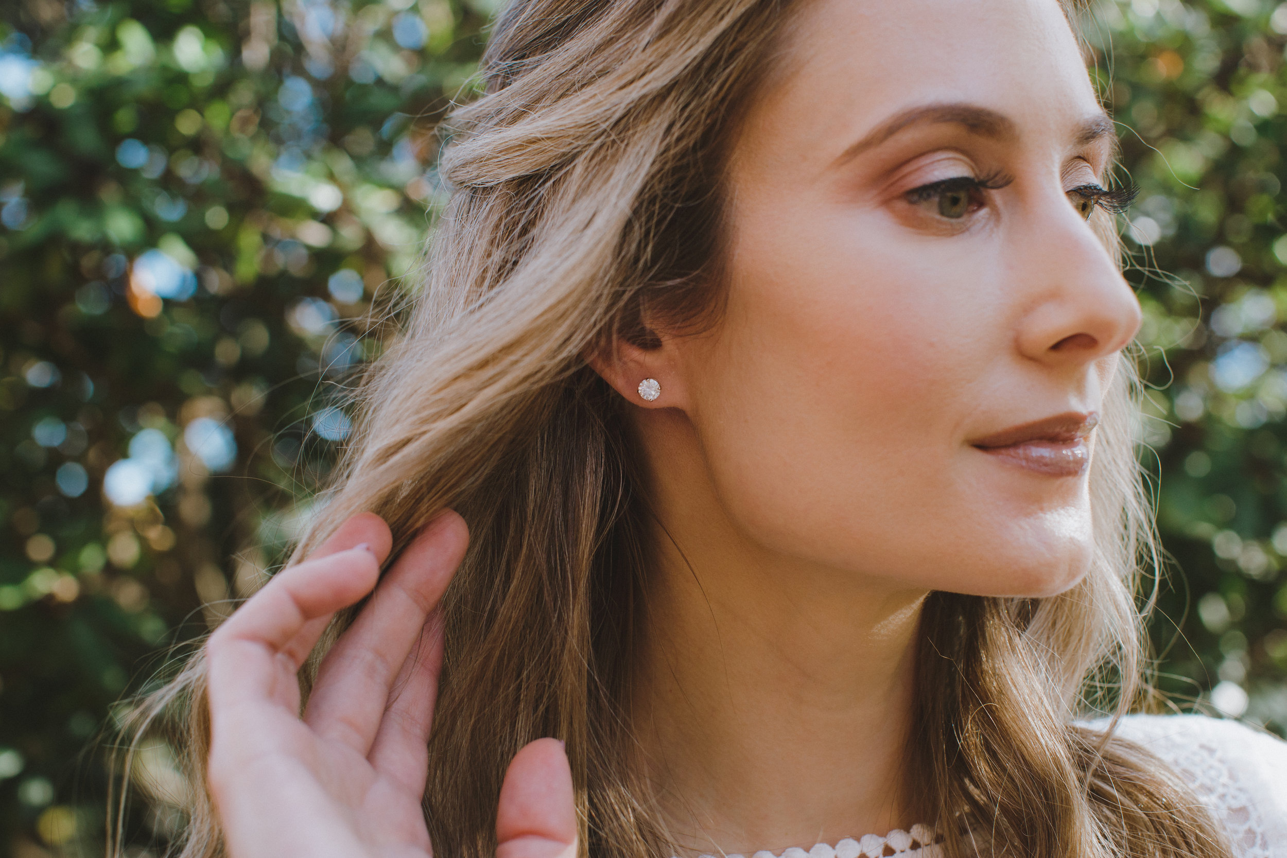 www.santabarbarawedding.com | Ryanne Bee Photography | Santa Barbara Courthouse | Belmond El Encanto | TEAM Hair & Makeup | Close-Up of Bride