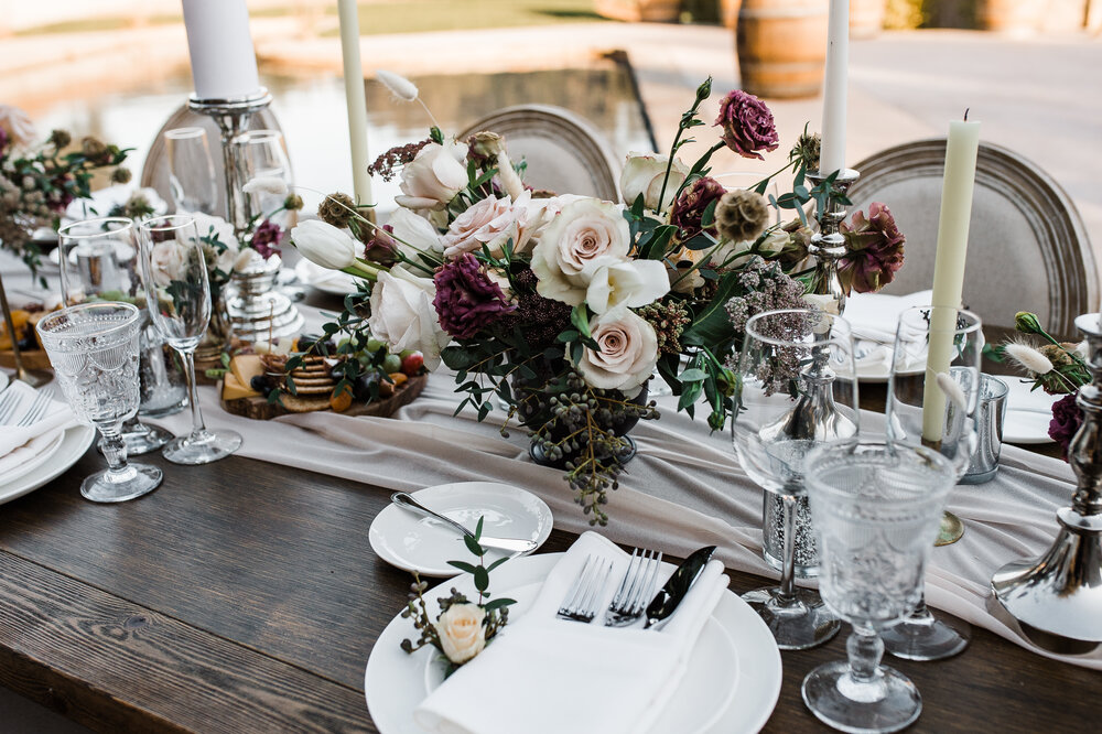 www.santabarbarawedding.com | The Tavern at Zaca Creek | Events by Fran | Michelle Ramirez Photography | Tangled Lotus | Amigo Party Rentals | The Reception Tables Set Up