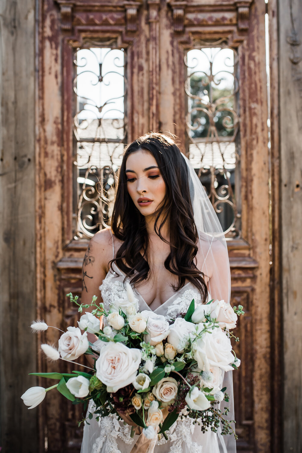 www.santabarbarawedding.com | The Tavern at Zaca Creek | Events by Fran | Michelle Ramirez Photography | Tangled Lotus | Ever After Bridal | BHLDN | Jackie Romero | Bride and Bouquet