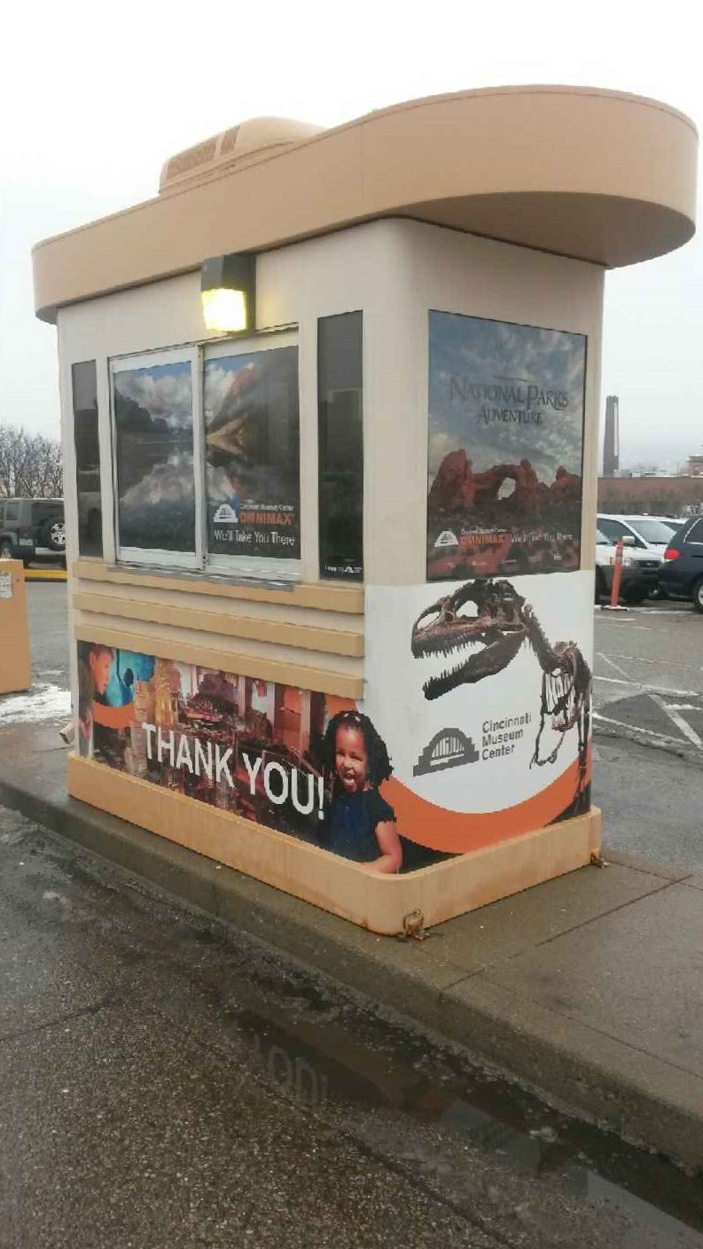 Cincinnati Museum Center parking booth