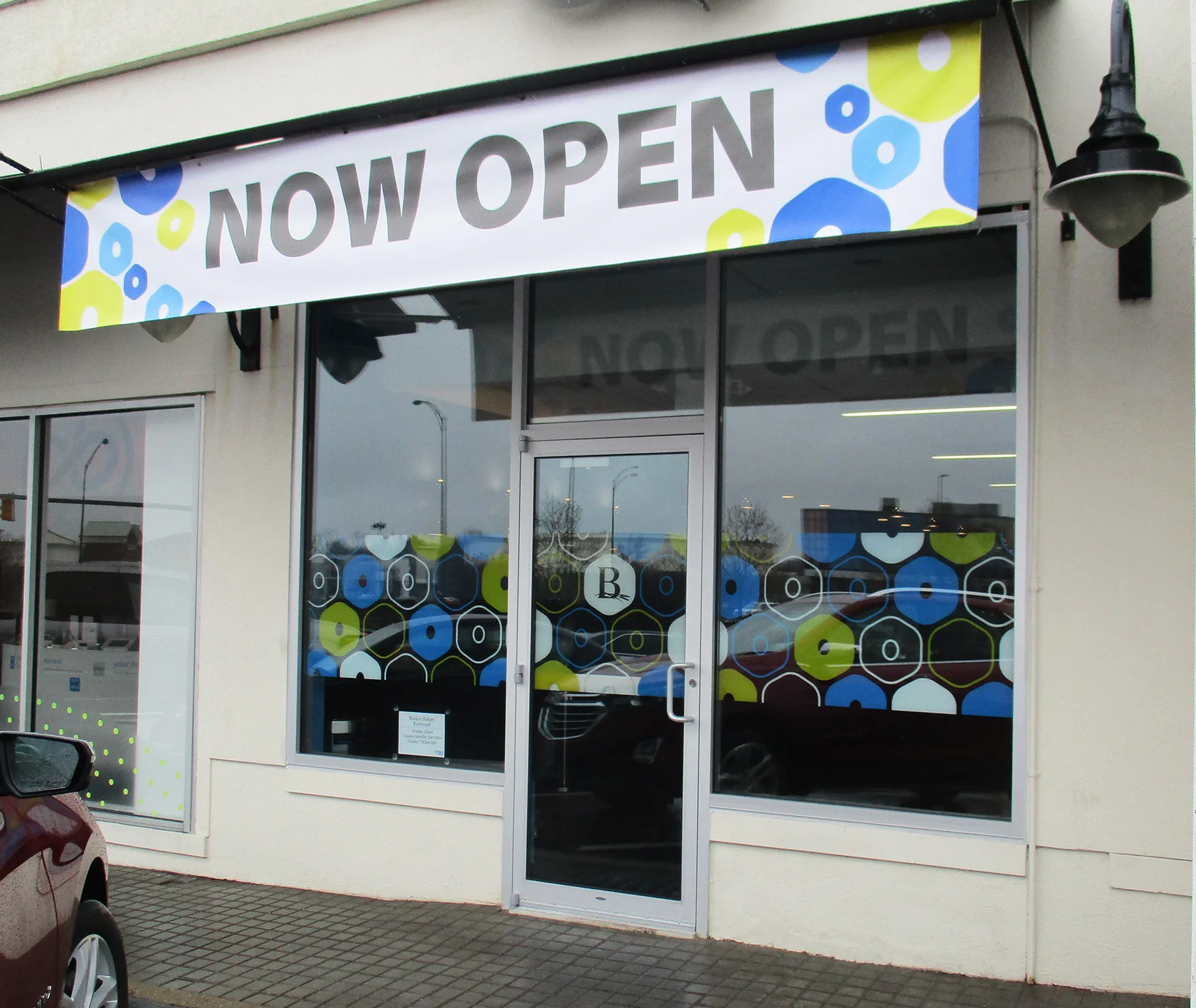 Busken Bakery banner & window film