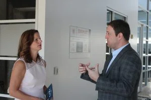 Canadian Consul General Louise Blais tours Innovation Depot with Devon Laney, President and CEO of Innovation Depot.