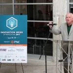 Ray Watts, President of UAB, speaking at the Innovation Week Ribbon Cutting.