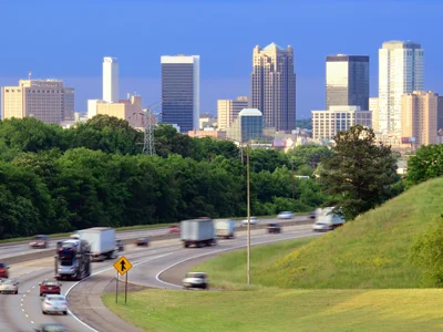 Downtown Birmingham, Alabama from Intershate 65