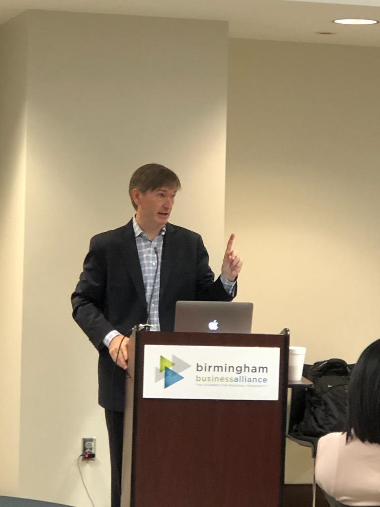 Jake McKenzie was the speaker at the Birmingham Business Alliance’s most recent Birmingham Regional Enterprise Council (BREC) meeting.