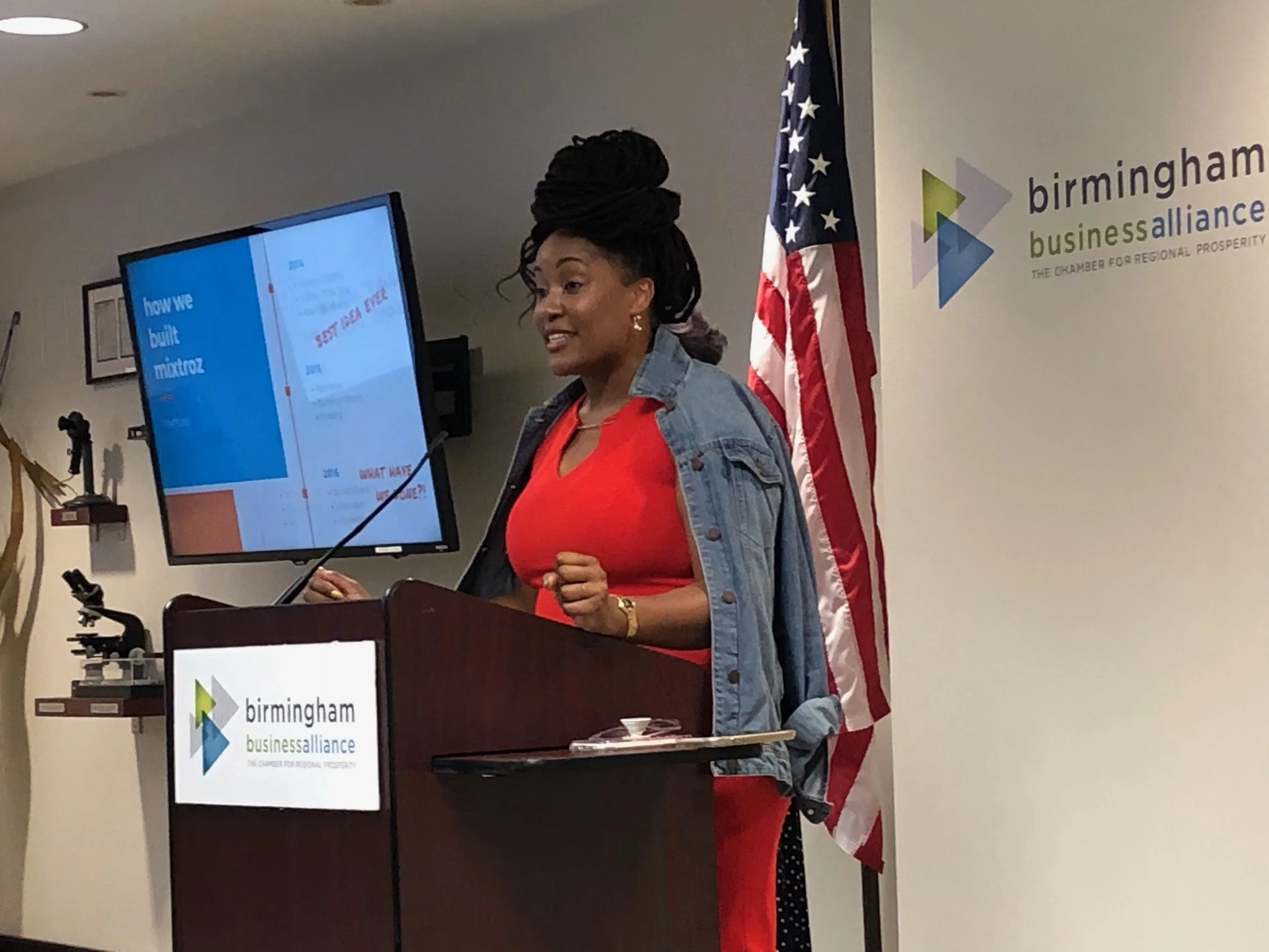 Mixtroz’s Kerry Schrader and Ashlee Ammons (pictured above) spoke to the Birmingham Business Alliance’s Birmingham Regional Enterprise Council (BREC) about the highs and lows of becoming an entrepreneur.