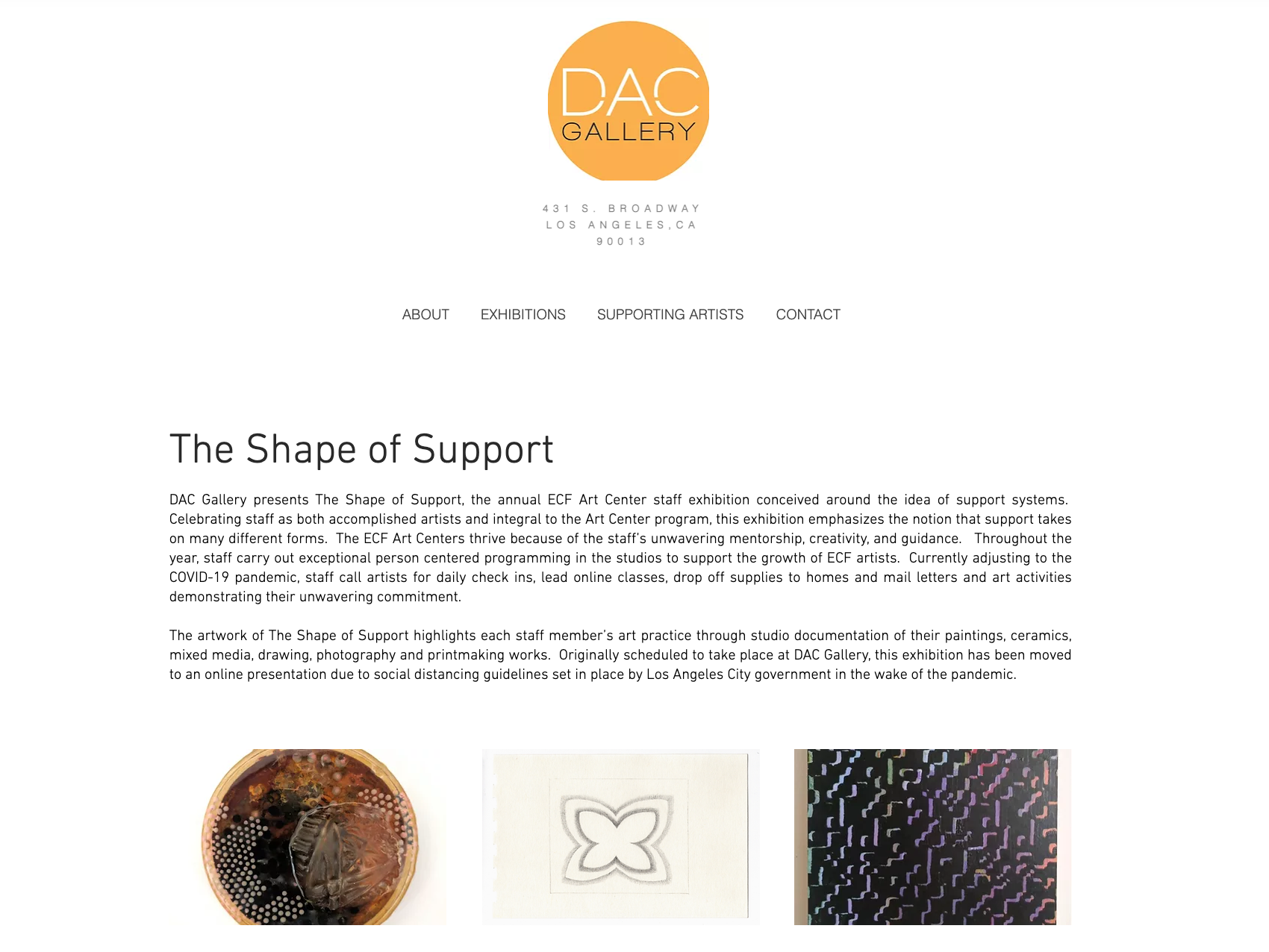 The Shape of Support: Online Exhibition