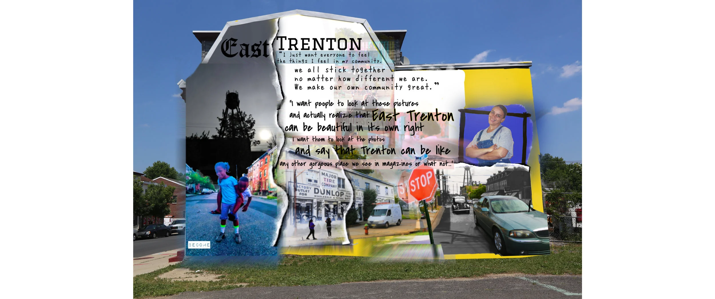 Bentrice Jusu’s design featuring images and quotes from Saraii Martin and Kiyah Johnson.