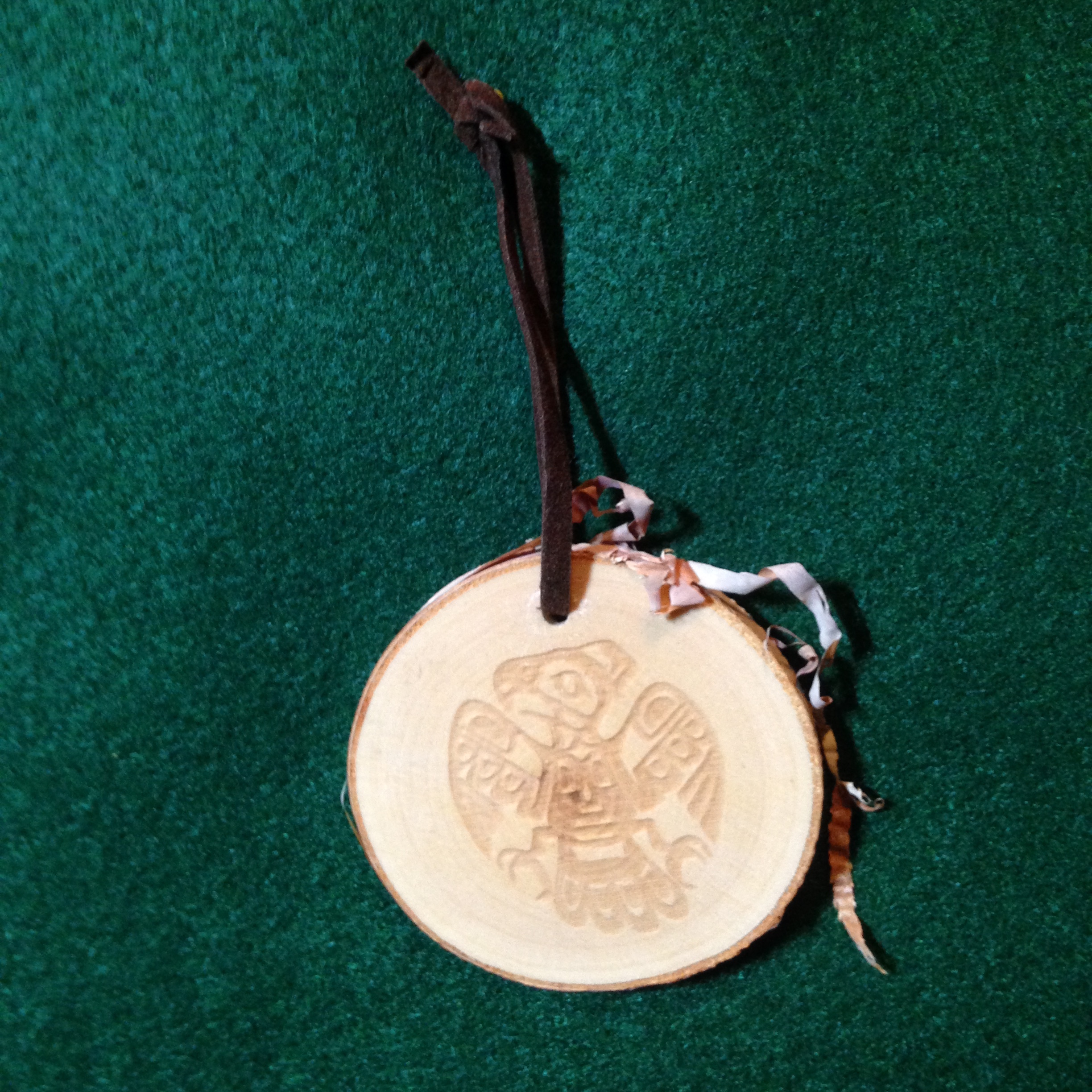 Hanging Birch Eagle Ornament