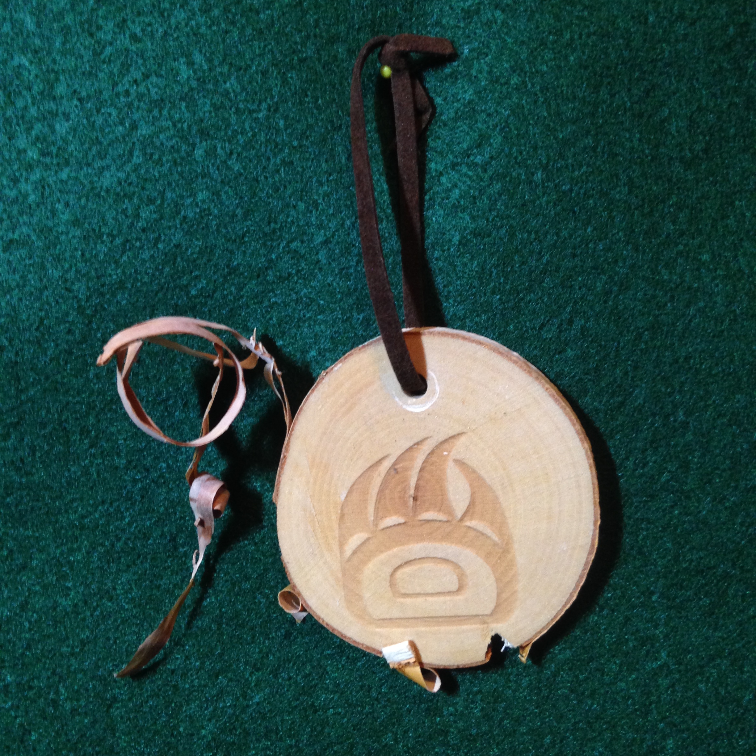 Hanging Birch Bear Paw Ornament