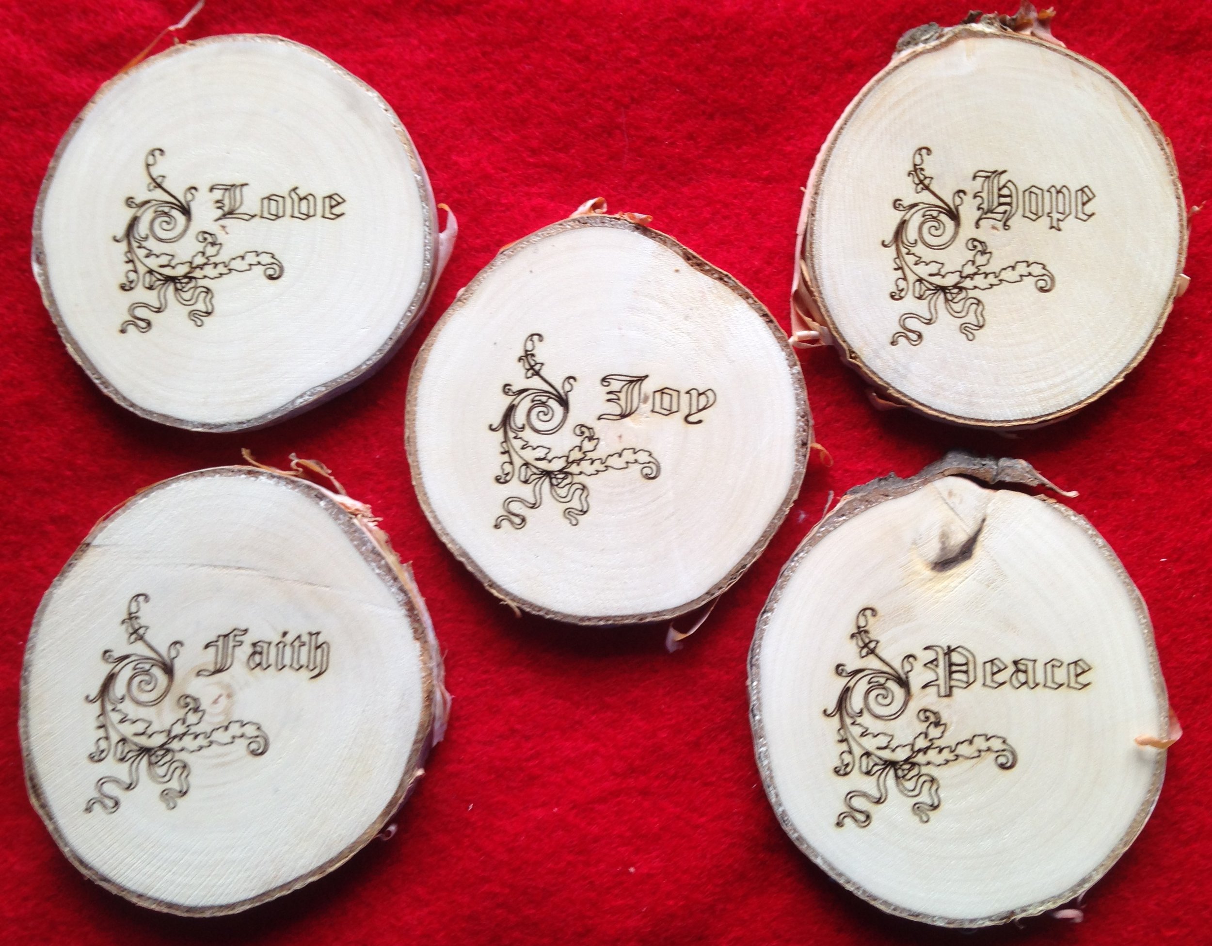 Birch Christmas Ornament-Set of 5