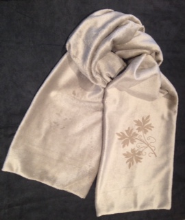 Soft & Comfy Fleece Scarf with leaf design