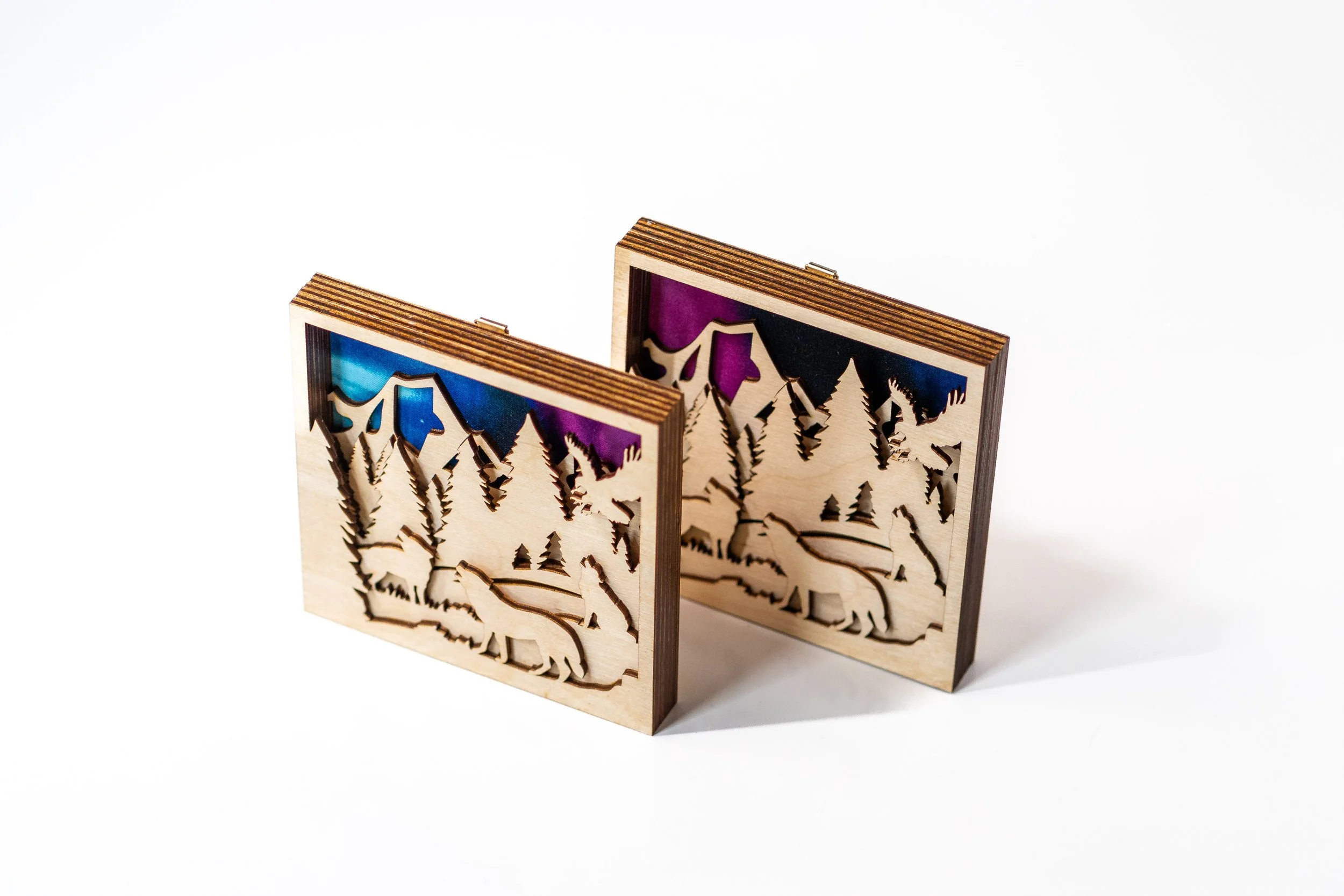 6 LAYER SHADOW BOX: WOLF TRIO