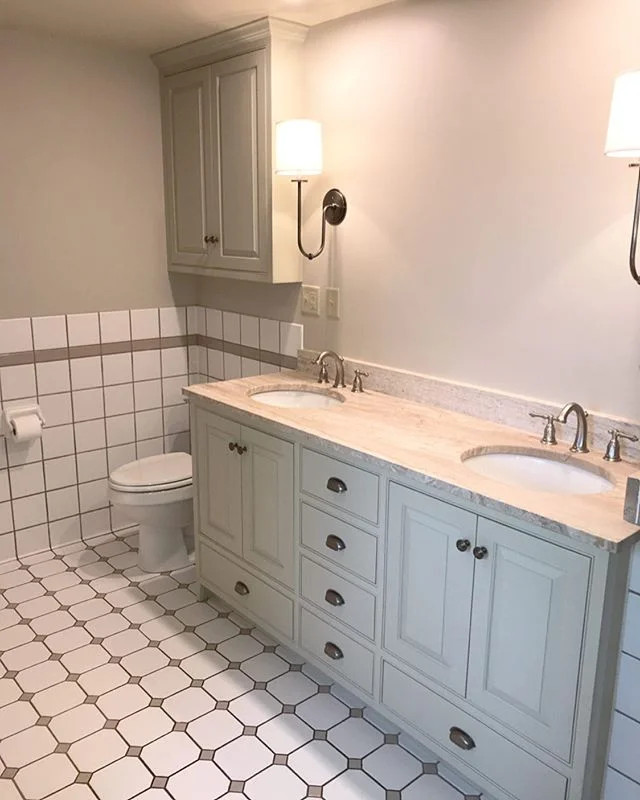 Vanity and medicine cabinet installed. #catskills #hudsonvalley #woodworking #cabinetmaker #athensny @timalbrightdesign