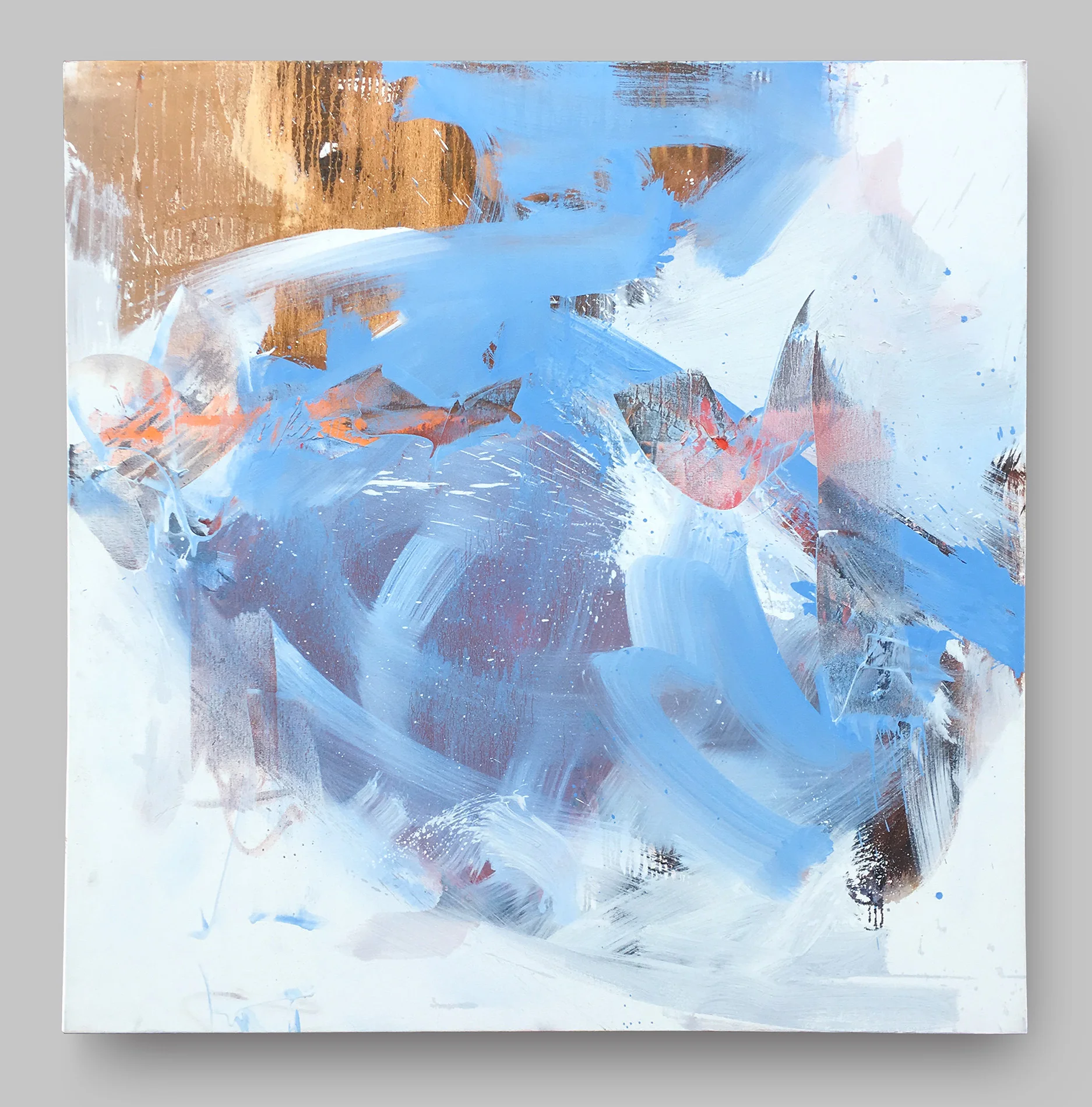 Untitled oil on canvas 48" x 48" Canvas edge is painted (1.5” deep) $400