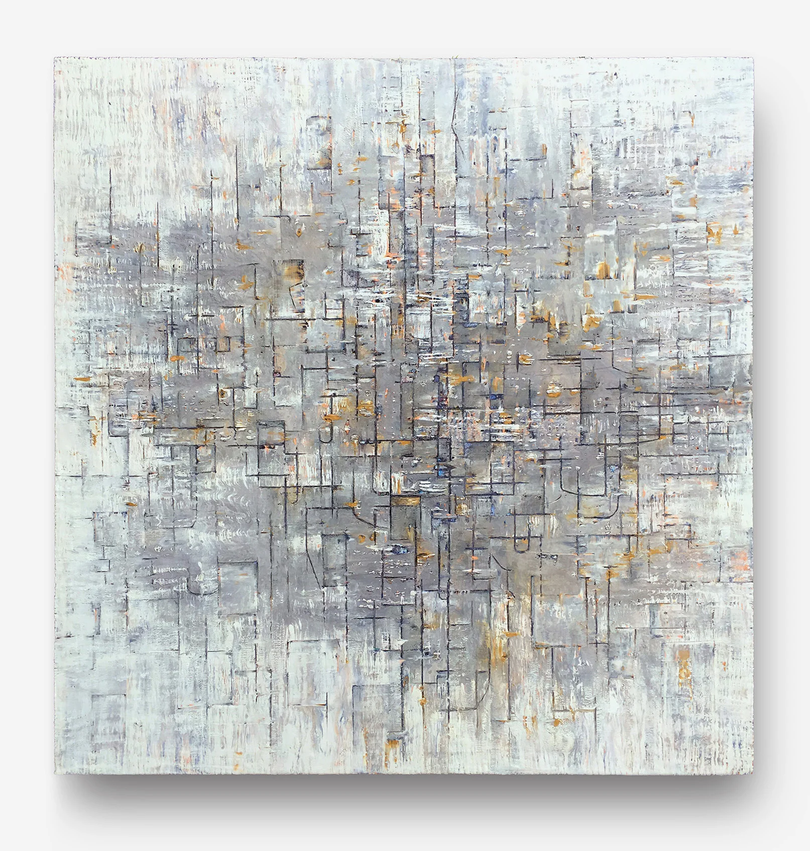 Composition in Gray SOLD oil on canvas 48" x 48" Canvas edge is painted (1.5” deep) $500