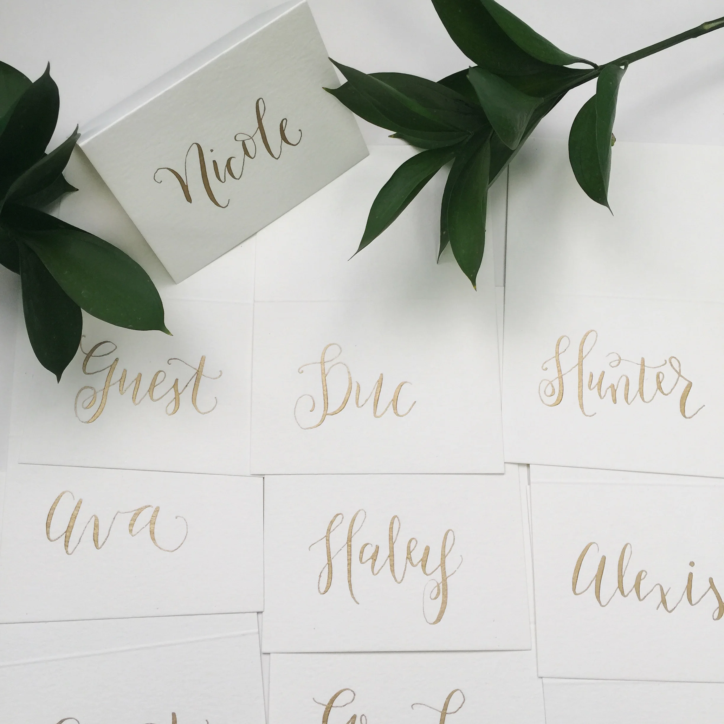 Gold Ink Placecards