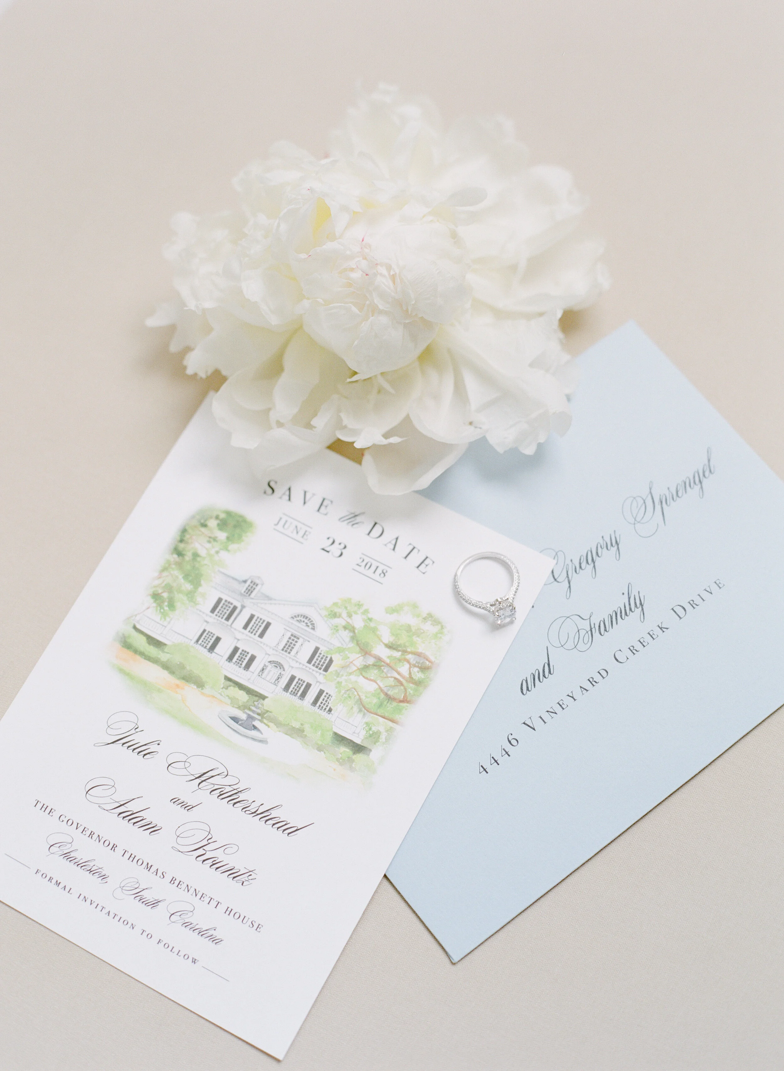  Mothershead-Kountz Wedding  The Governor Thomas Bennett House  Charleston, South Carolina  Photography: The Happy Bloom 