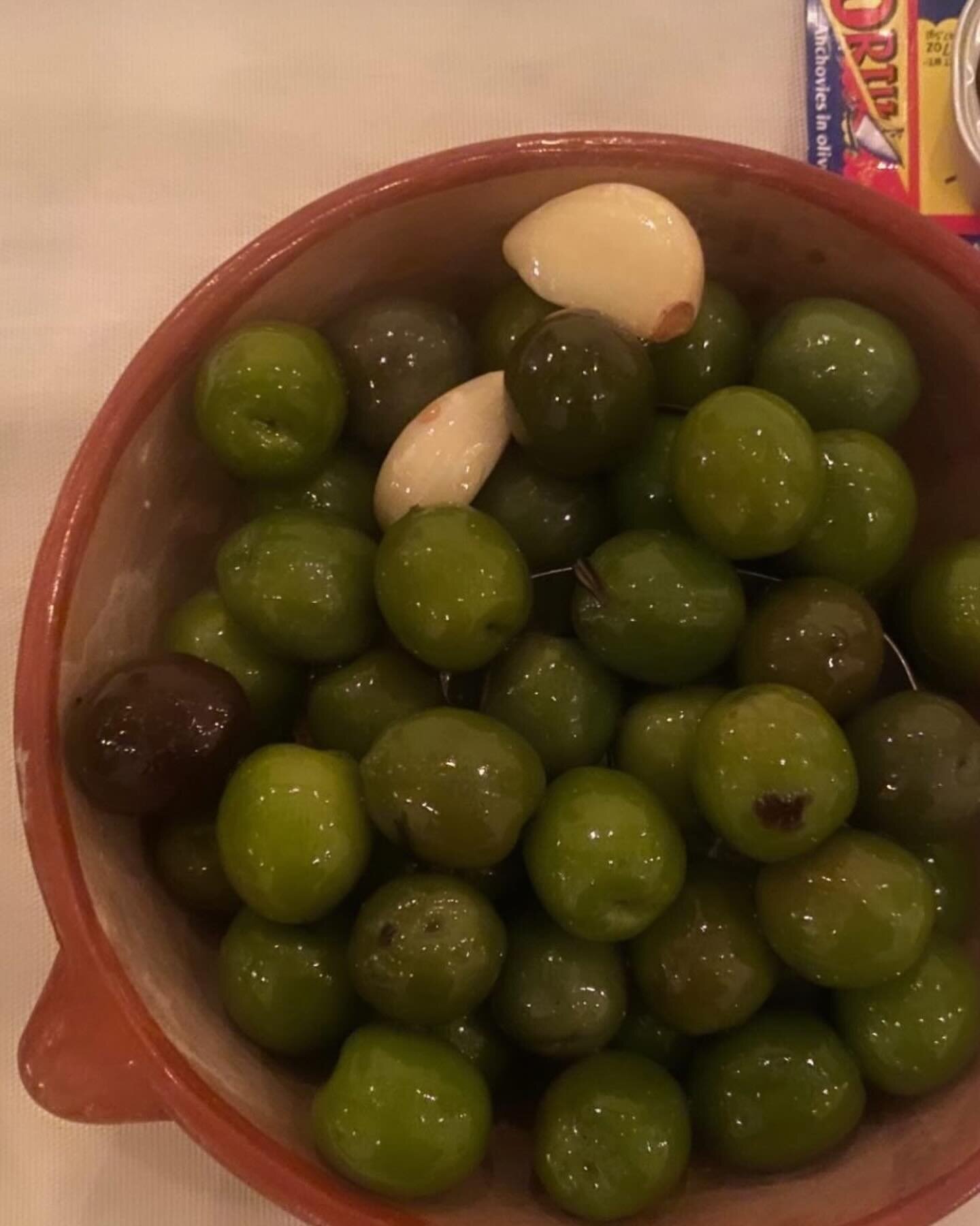 Always on the menu- Castelvetrano olives 🫒❤️. Hailing from western Sicily, these guys are fatty and creamy- sometimes we joke that they are the &ldquo;avacado of the olive world&rdquo; 🌏 ours hang out in our own simple brine before being served to 