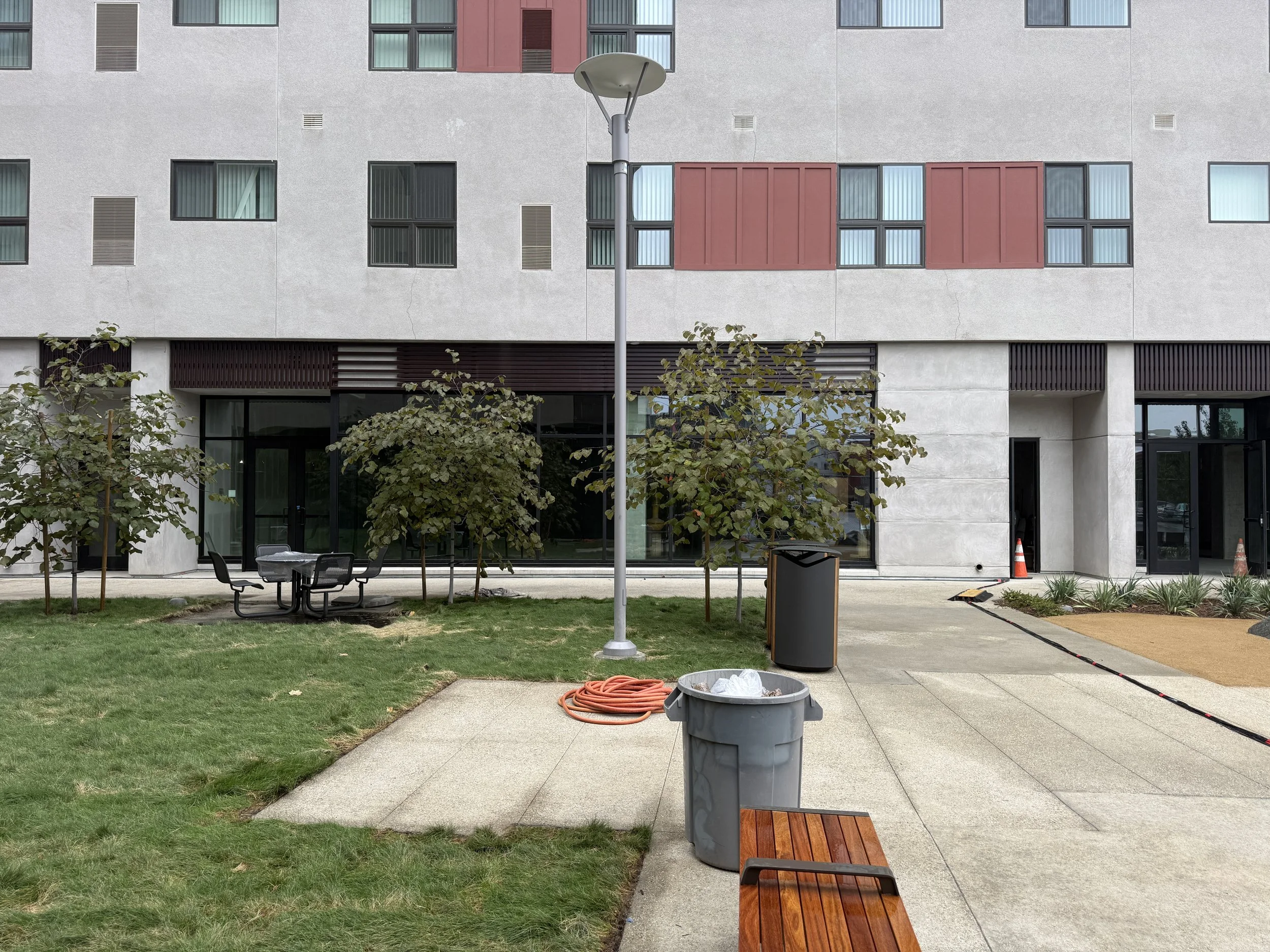 Front view of the new dojo
