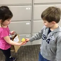 helping our friend find an umbrella on our april scavenger hunt