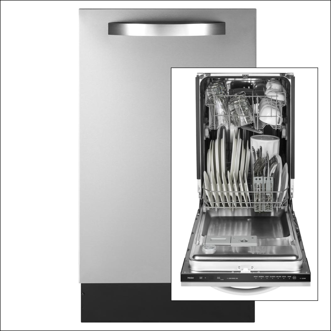 Stainless steel dishwasher with stainless steel tub