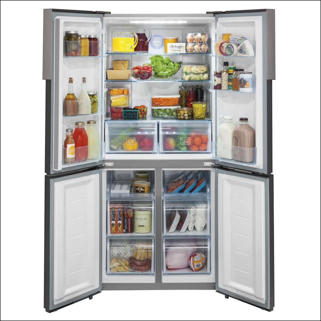 Four doors for easy access; 16.4 cu ft of storage