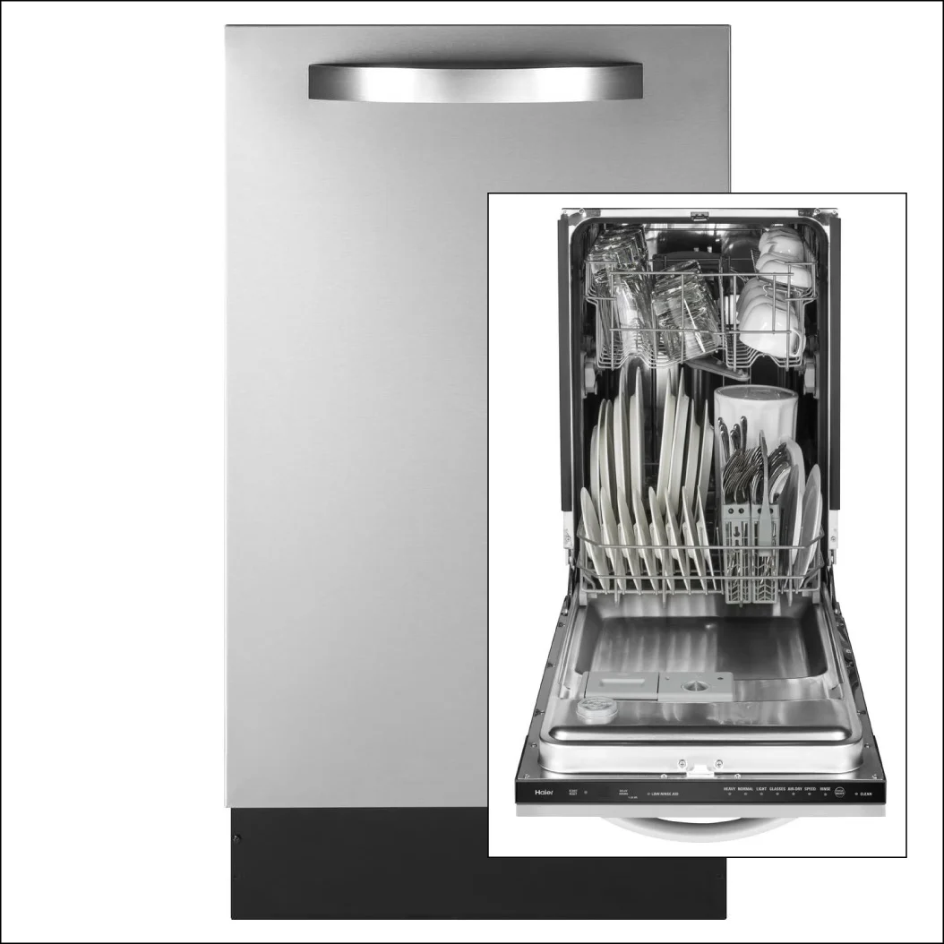 Stainless steel dishwasher with stainless steel tub