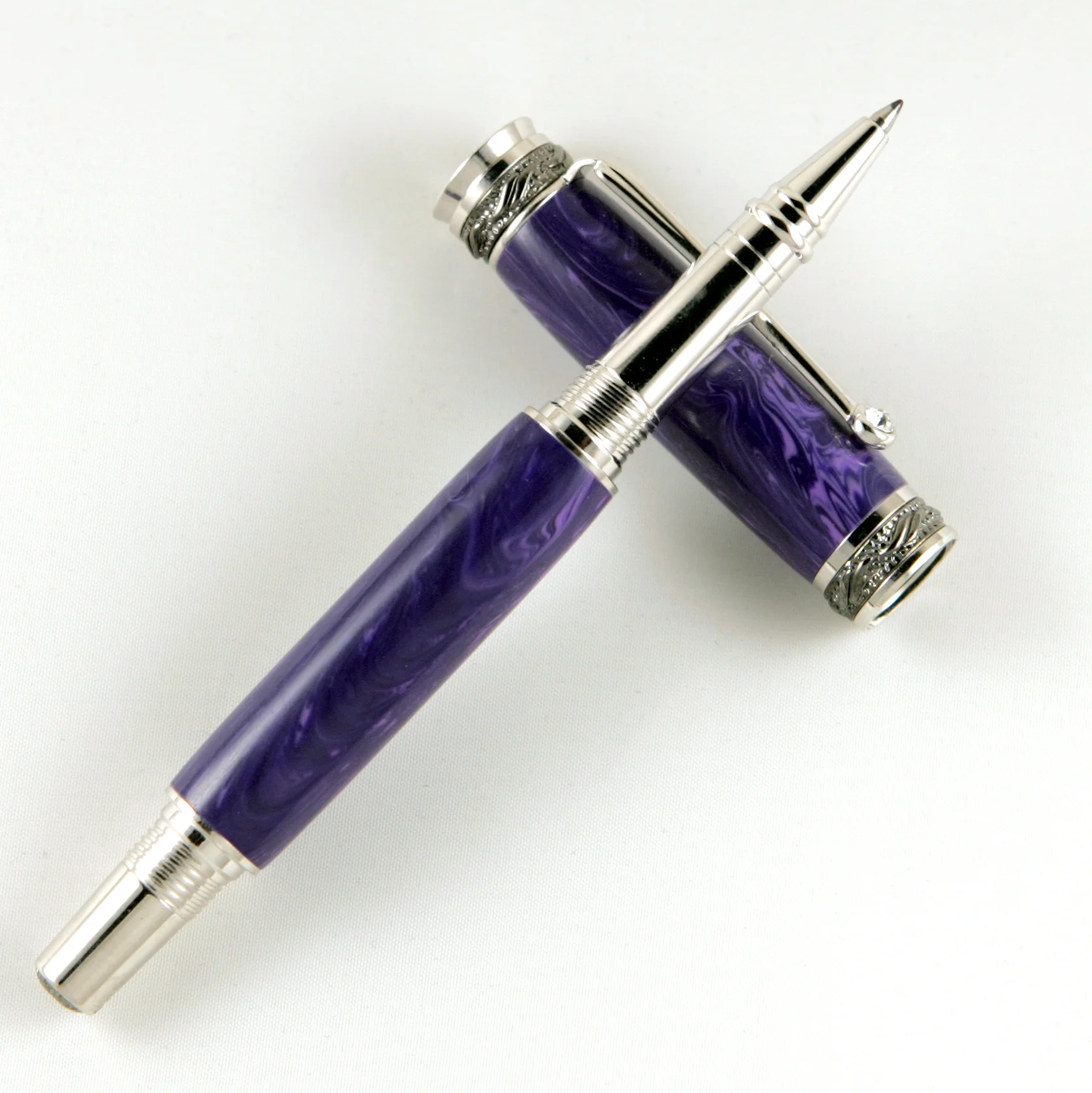Purple Charoite TruStone Majestic Jr Fountain or Rollerball Pen