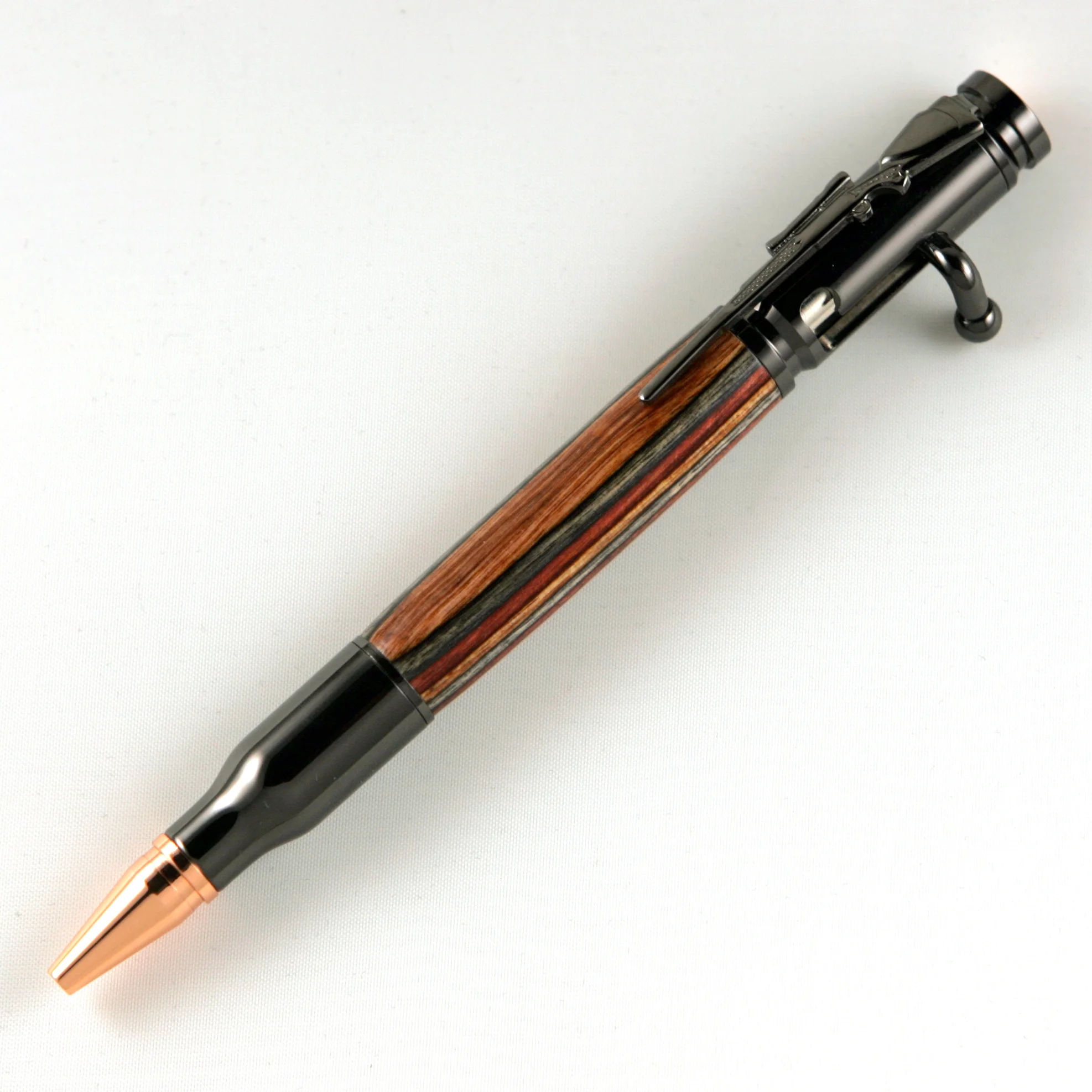 Royal Jacaranda 30 Caliber Bolt Action Gun Metal Bullet Cartridge Pen