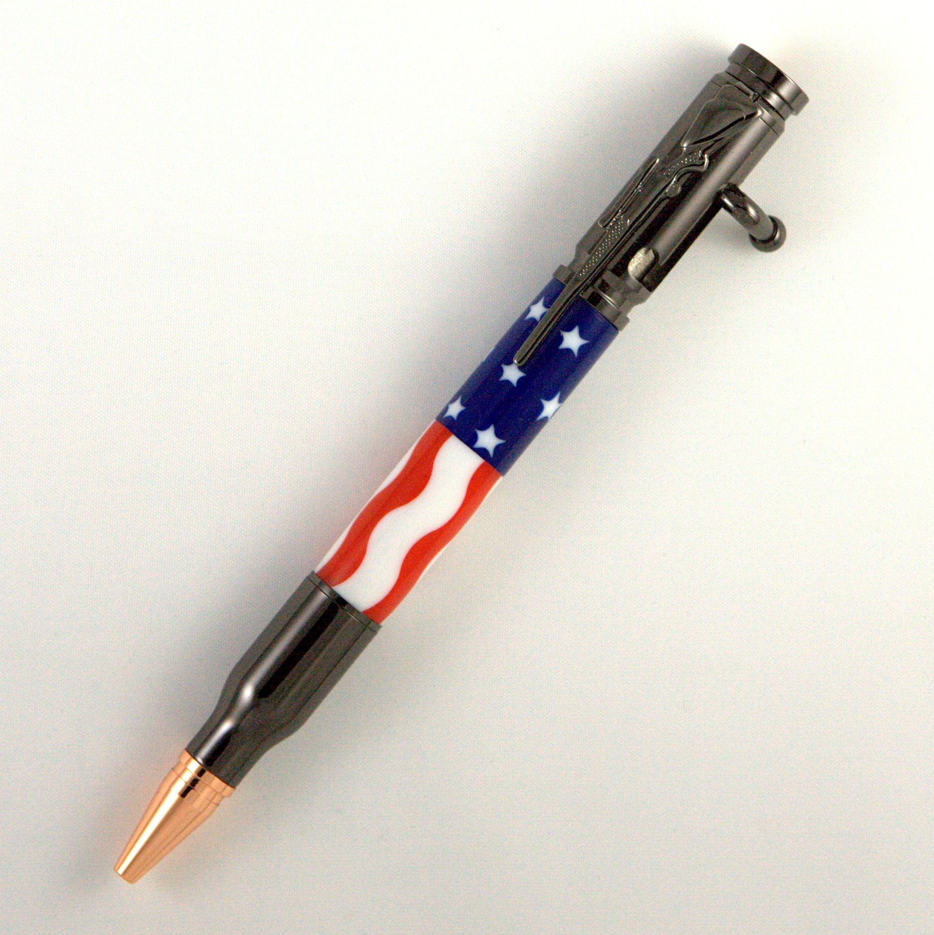 USA Flag themed custom turned bolt action rifle pen - agrohort.ipb.ac.id
