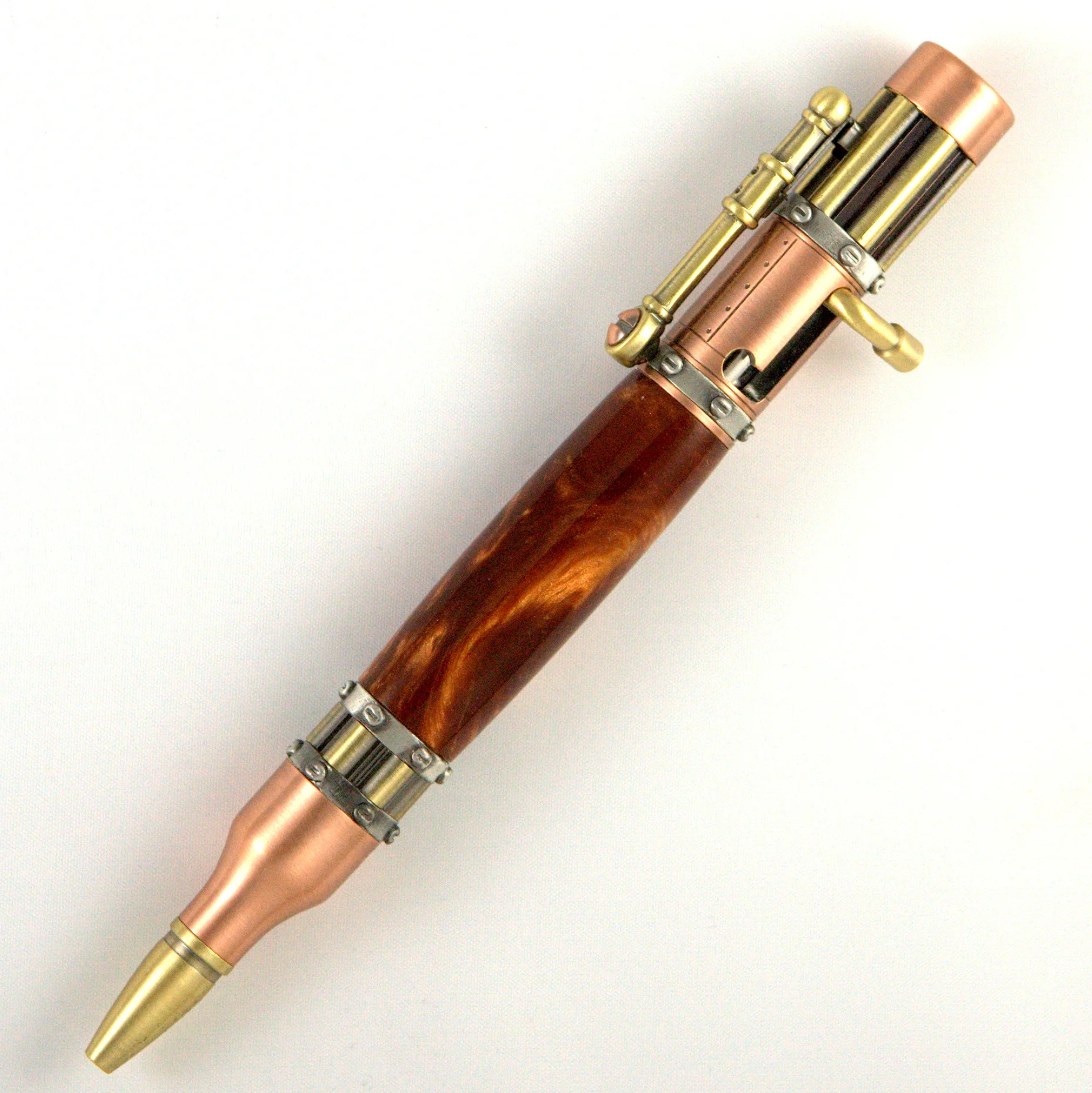 Molten Bronze Acrylic Steampunk Pen