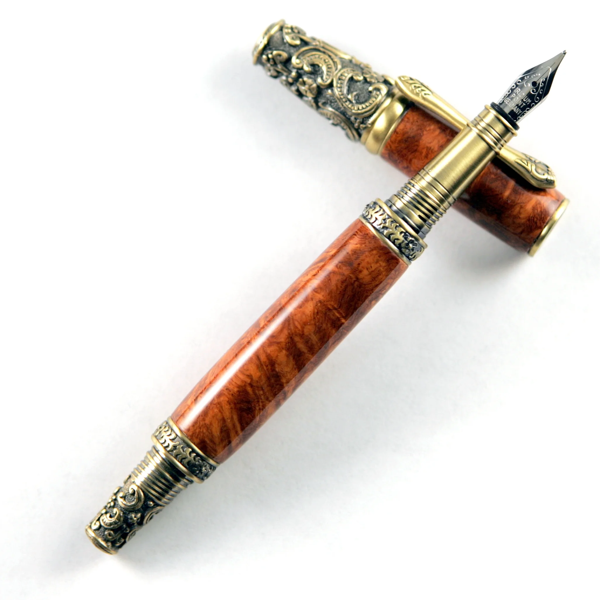 Amboyna Burl Victorian Fountain or Rollerball Pen