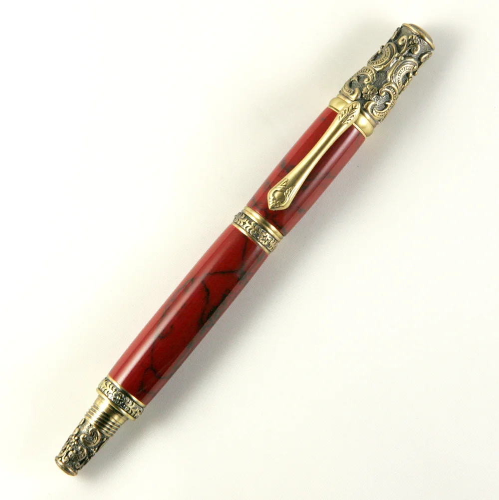 Red Jasper TruStone Victorian Fountain or Rollerball Pen — Woodnotch