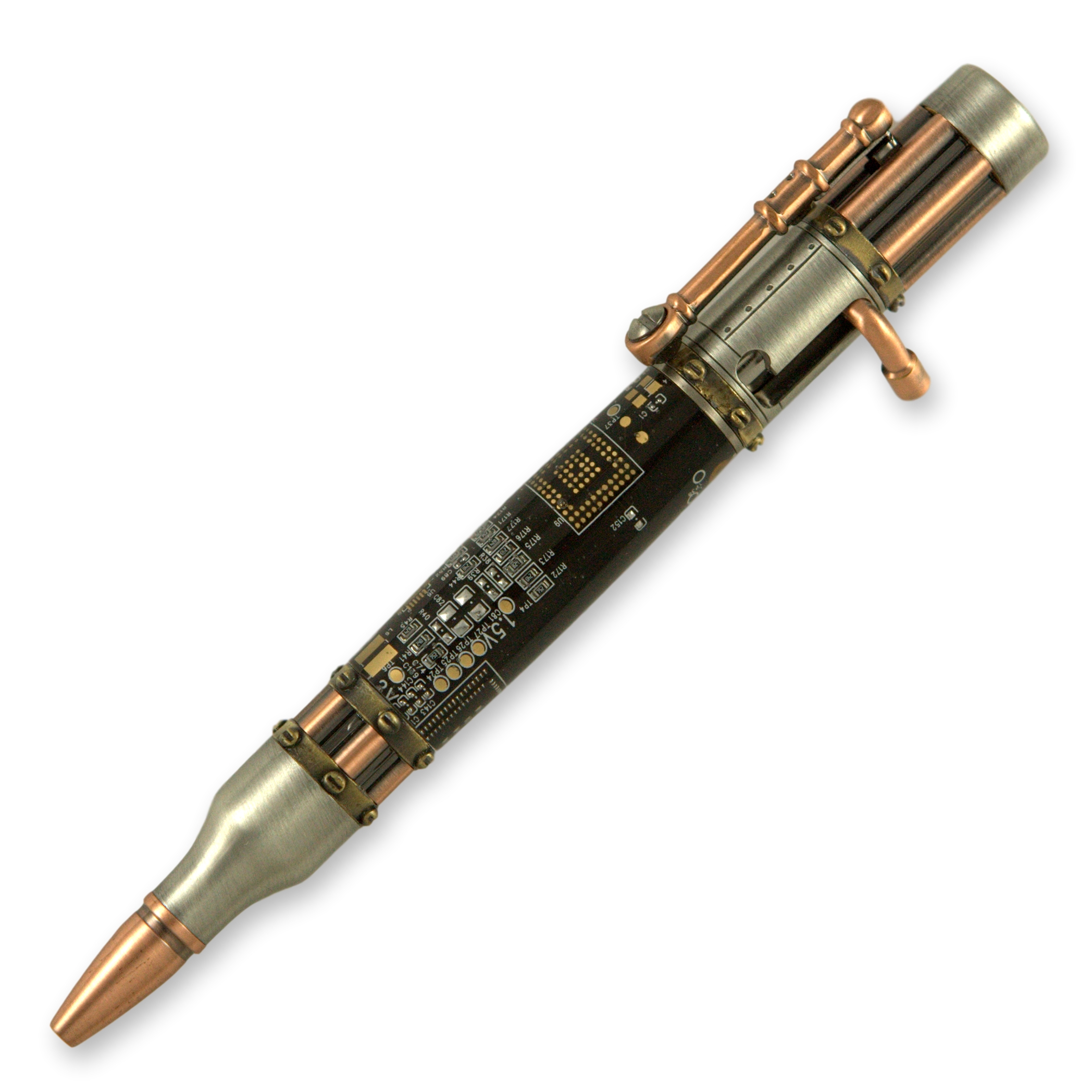 Black Circuit Board Steampunk Pen