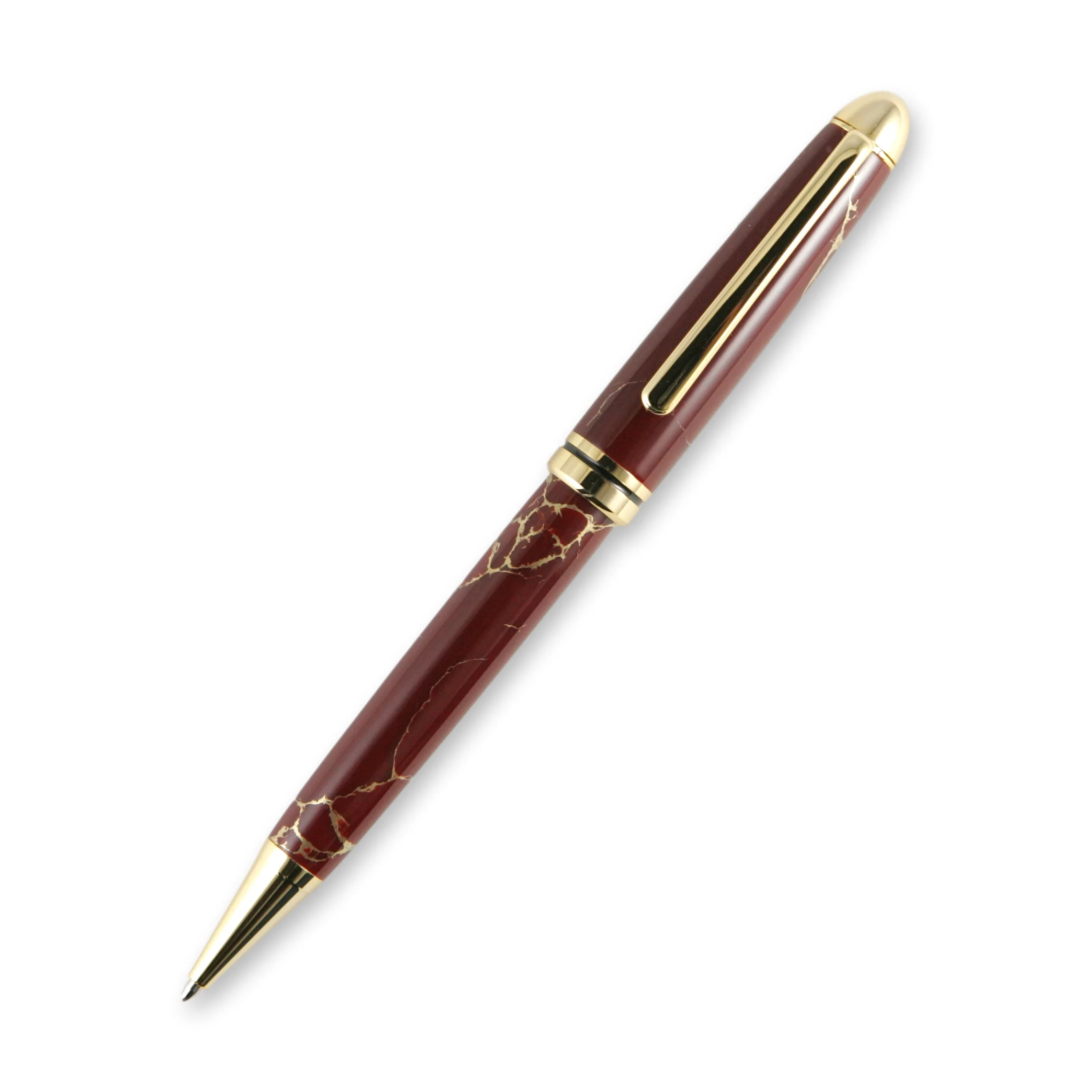 Maroon TruStone Designer 24k Gold Twist Pen
