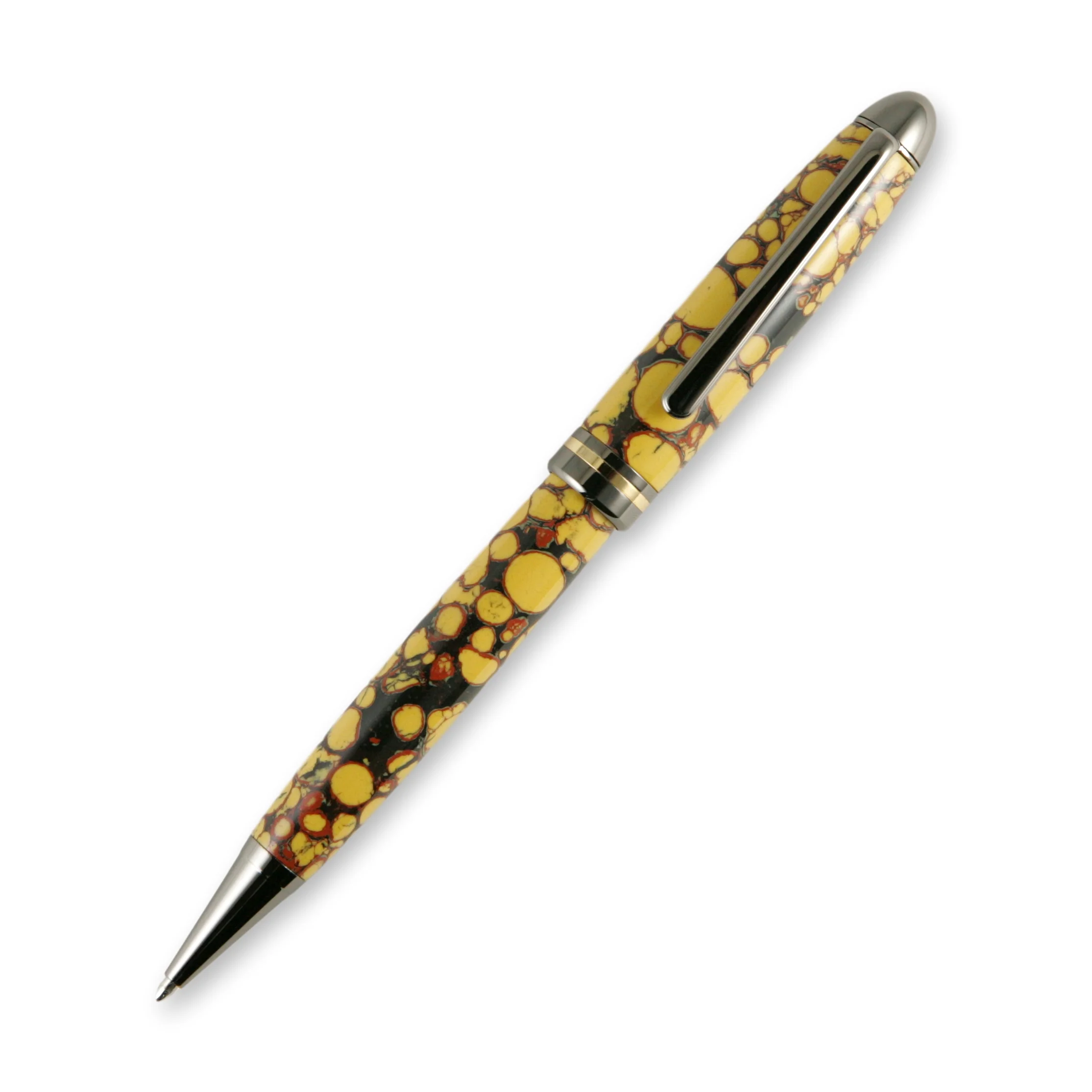 Dino Bone TruStone Designer Gun Metal Twist Pen