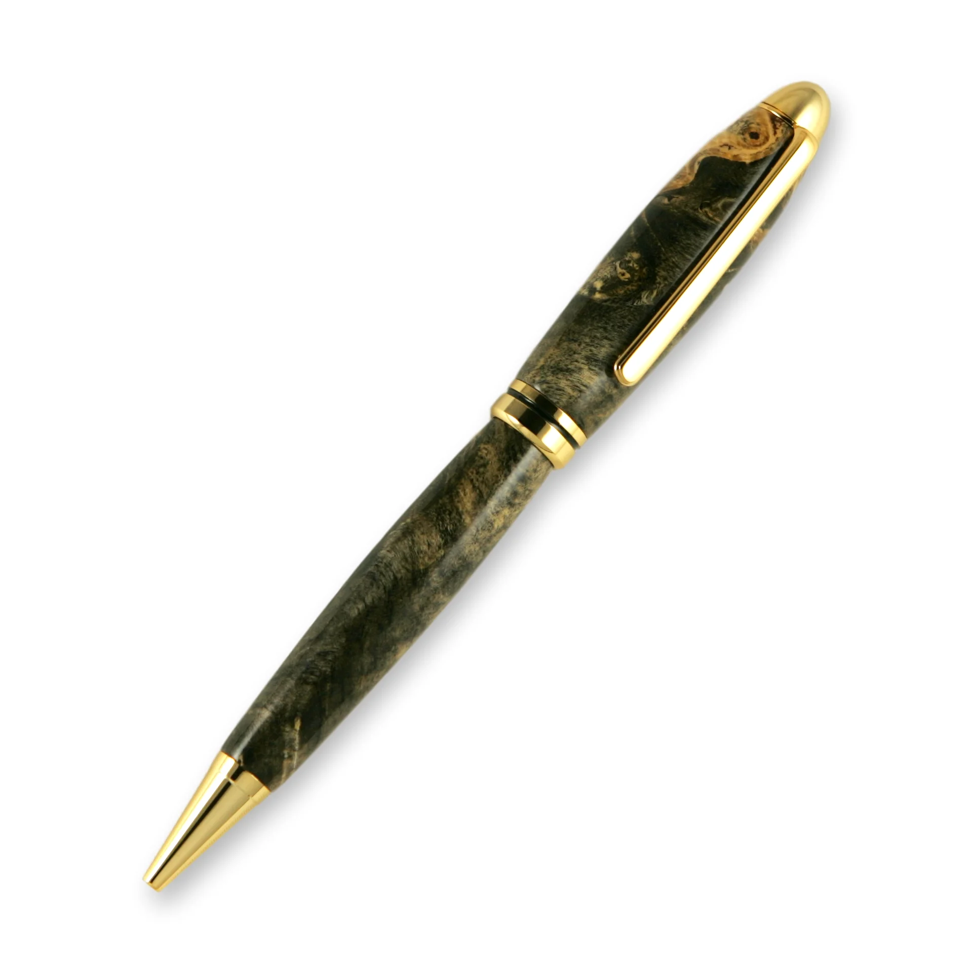 Buckeye Burl Designer 24kt Gold Twist Pen