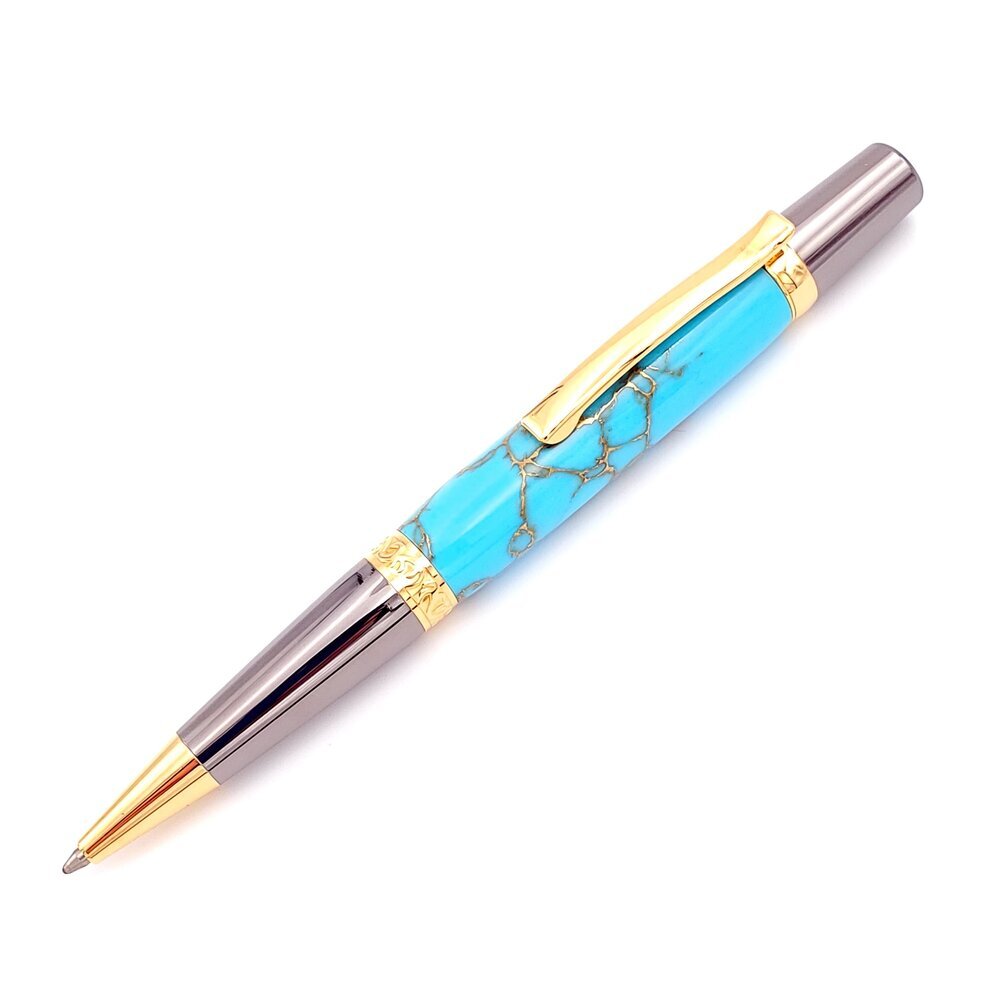 White marble TruStone Victorian 24kt Gold Fountain or Rollerball Pen —  Woodnotch