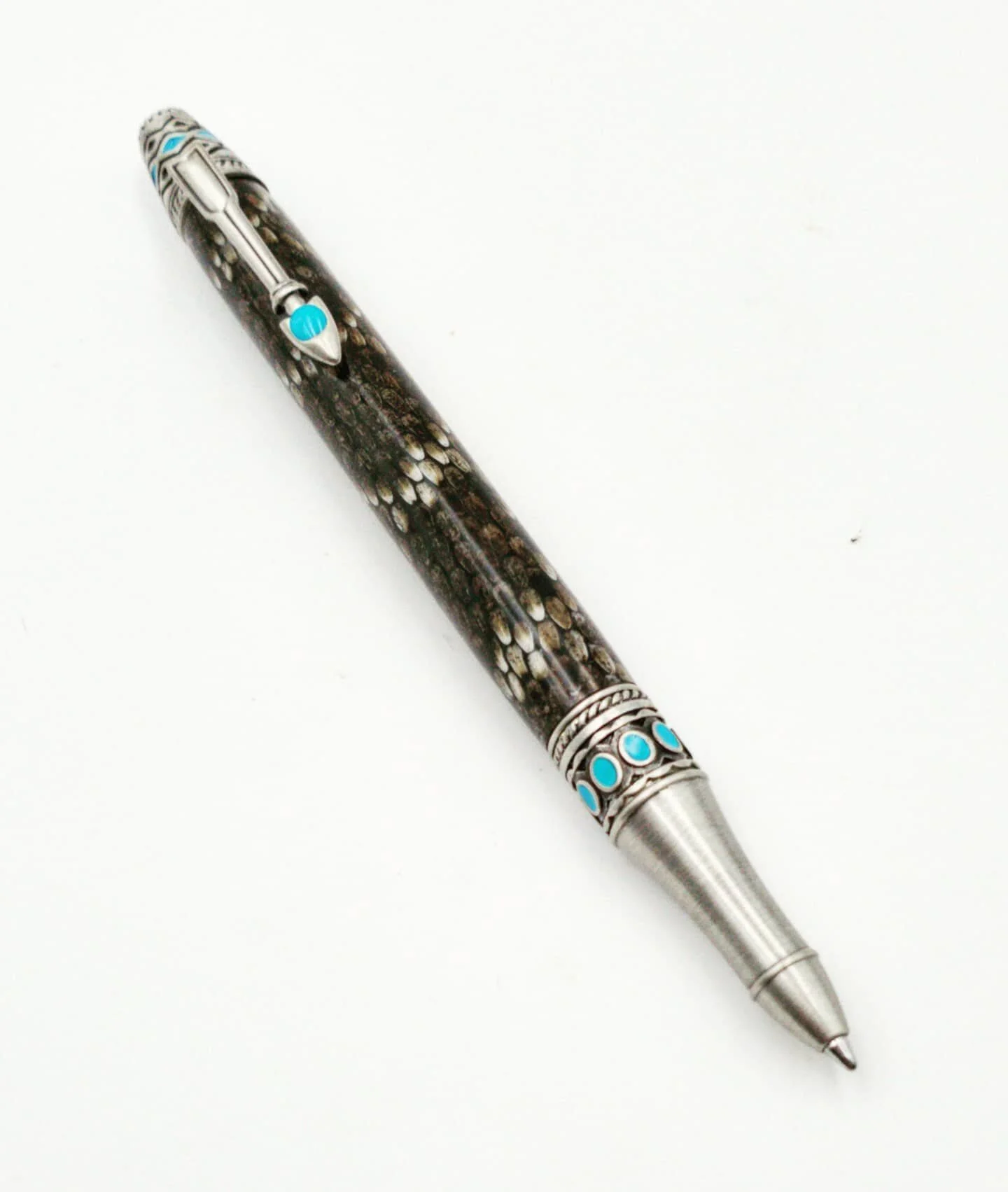 Genuine Diamondback Rattlesnake skin.