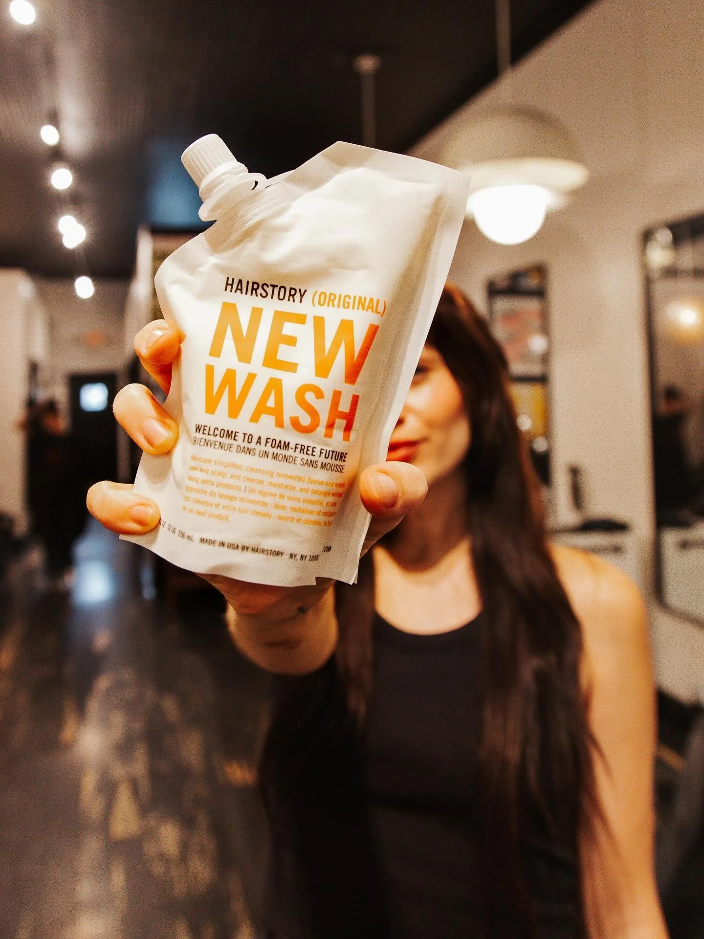 one thing we won&rsquo;t shut up about is new wash by @hairstorystudio - it is a detergent-free cream that cleanses and conditions and detangles hair. it&rsquo;s not a shampoo or conditioner - but it replaces both &spades;️ 

It uses a blend of gentl