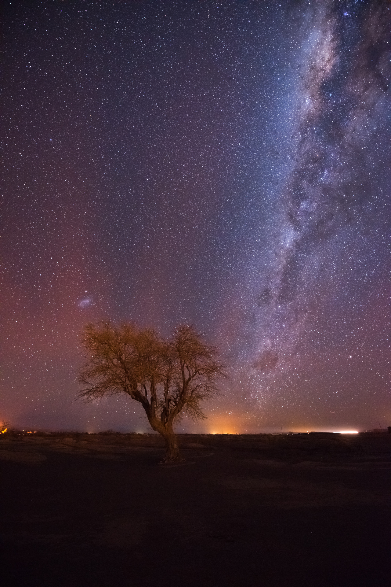  After sacrificing my midnight snacks in order to appease some aggressive wild dogs (at night they are mean, but are good doggos during the day!) this is a quick image I took on my first night in Chile! With no rental car on my first night in the Ata