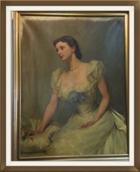 Oil painting of etiquette expert and author, Emily Post, which hangs in the offices of The Emily Post Institute in Vermont.