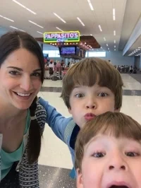 Playing around in between flights at the Houston airport