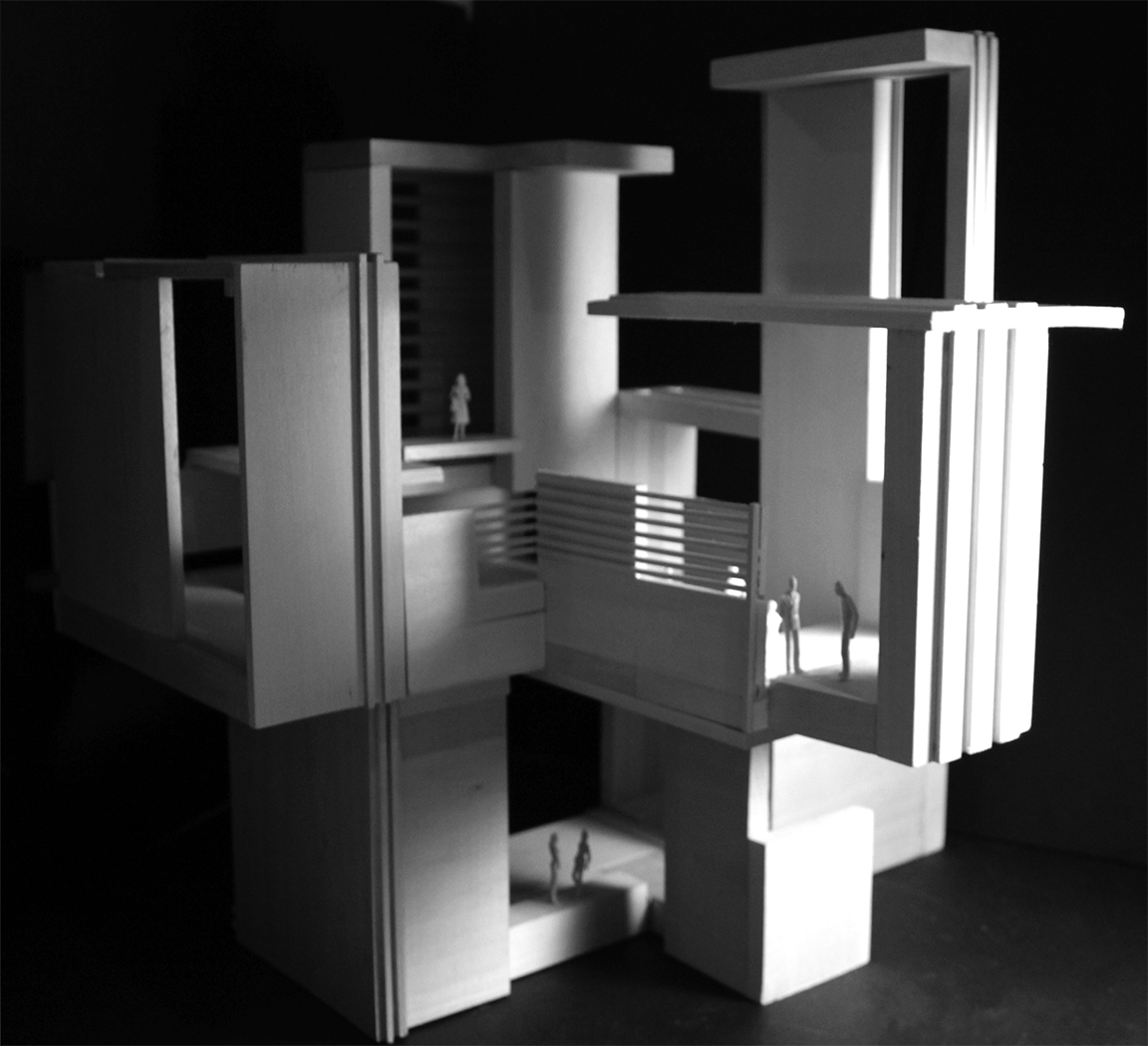 filmmaker space / basswood model 18" x 18" x18"