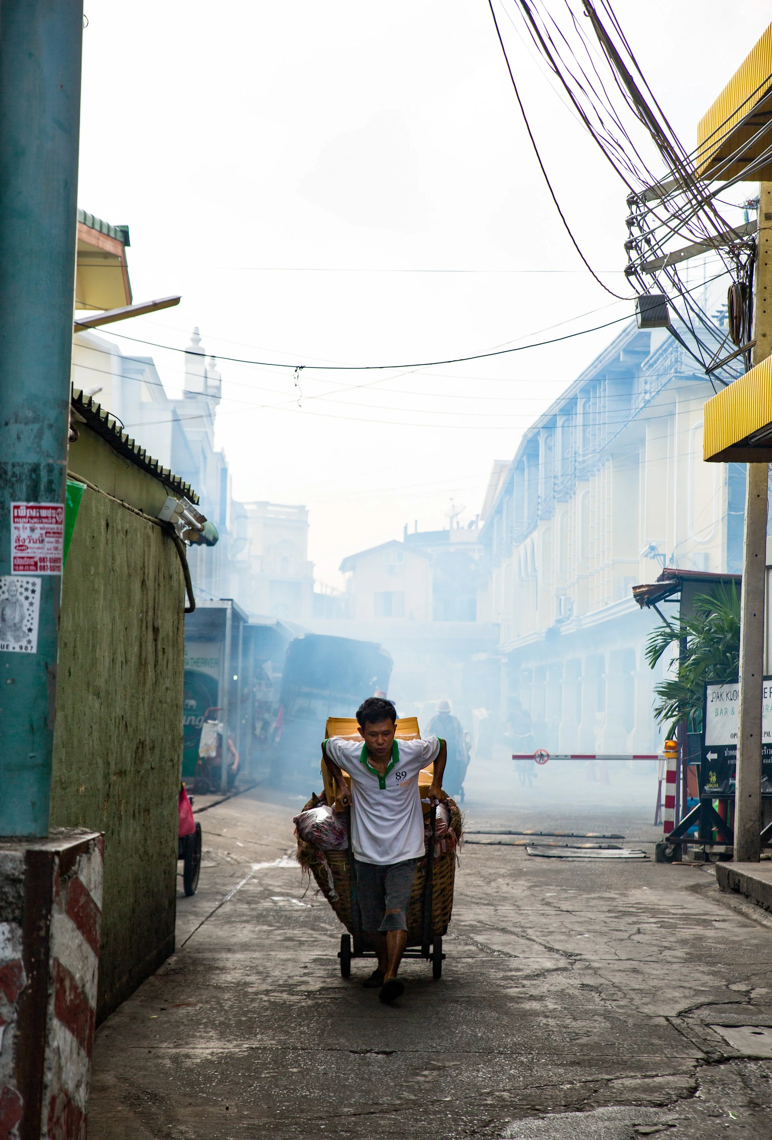 Street Photography | Saturday Market Smoke | Bangkok, Thailand