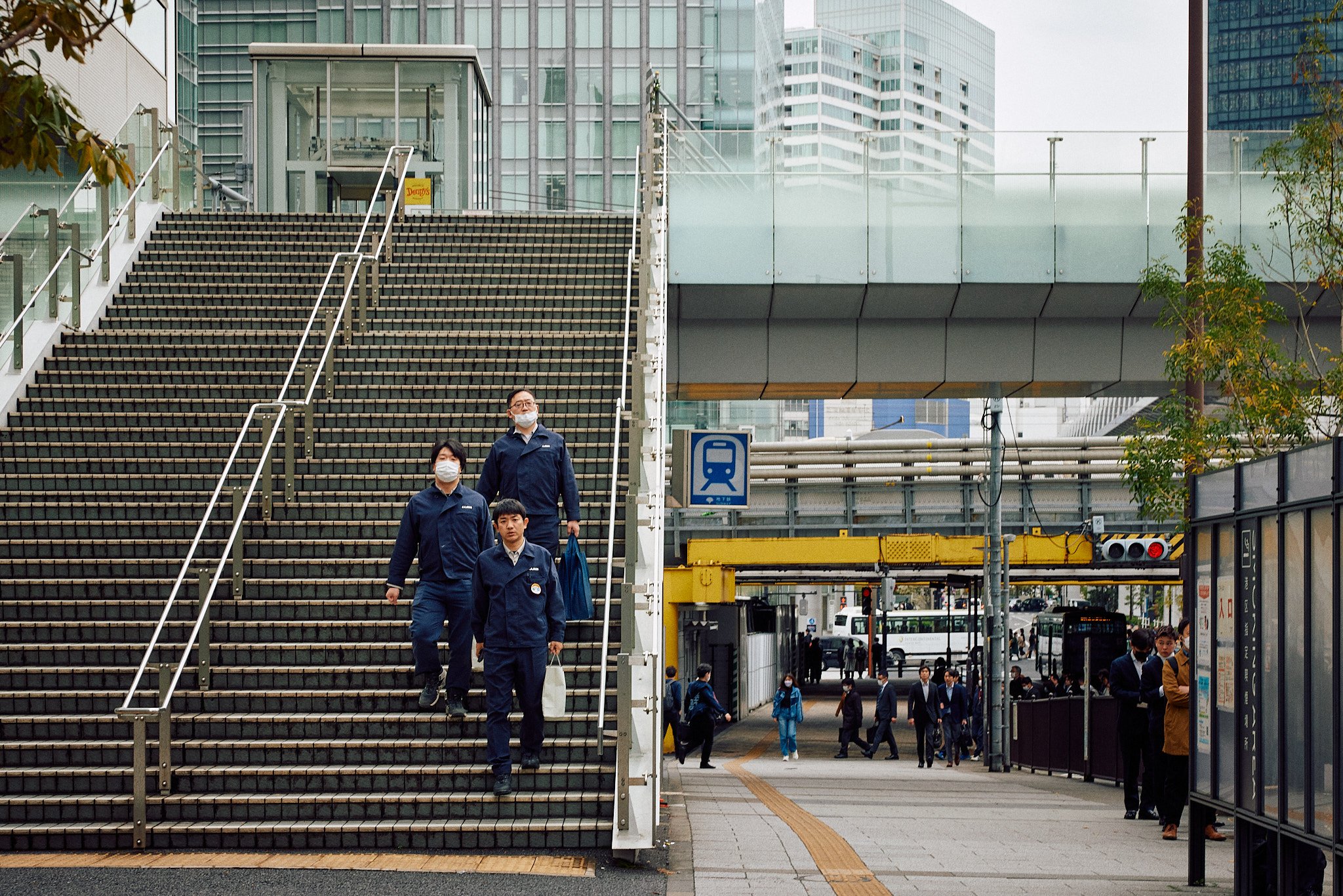 Street Photography | Three Uniformed Workers | Tokyo, Japan