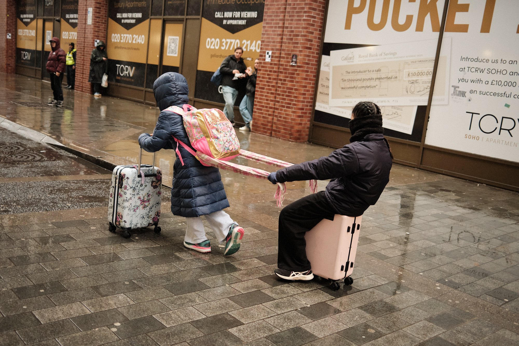Steet Photography London | Suitcase Chariot
