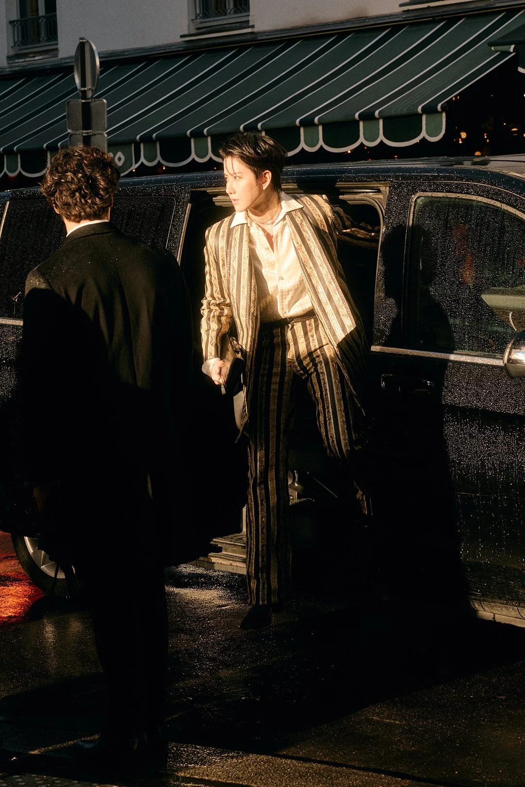 Outside Amiri menswear show at Paris Fashion Week AW26