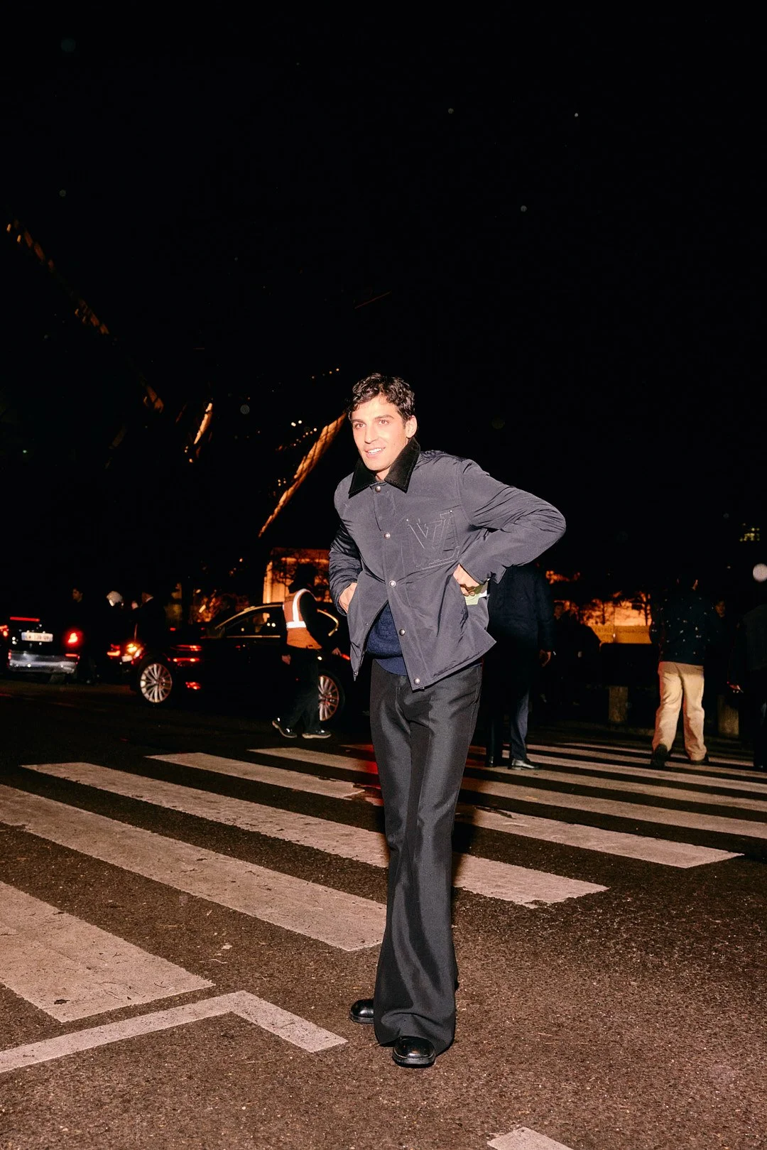 Outside the Louis Vuitton show at Paris Fashion Week menswear AW26